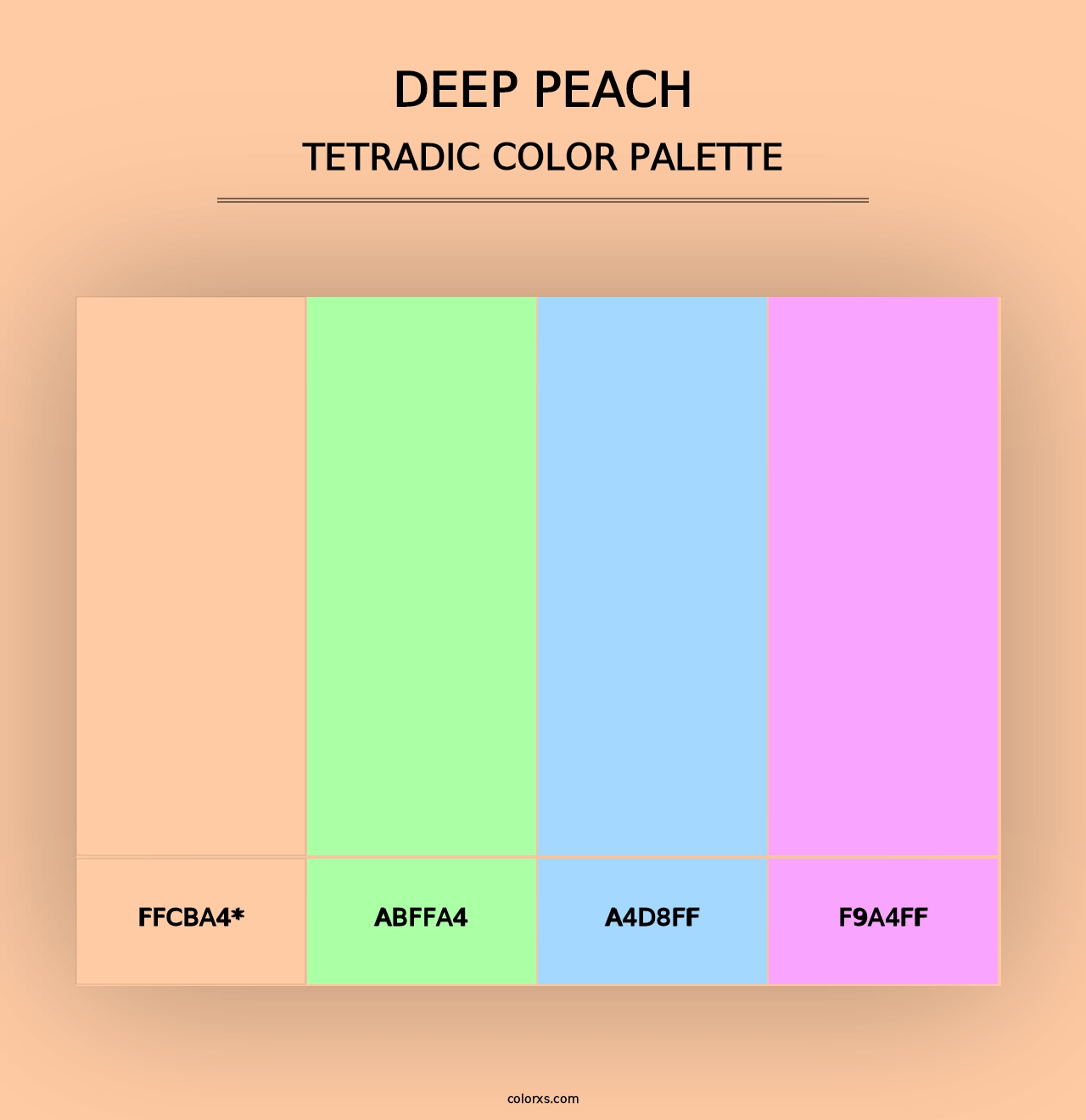 Deep Peach - Tetradic Color Palette