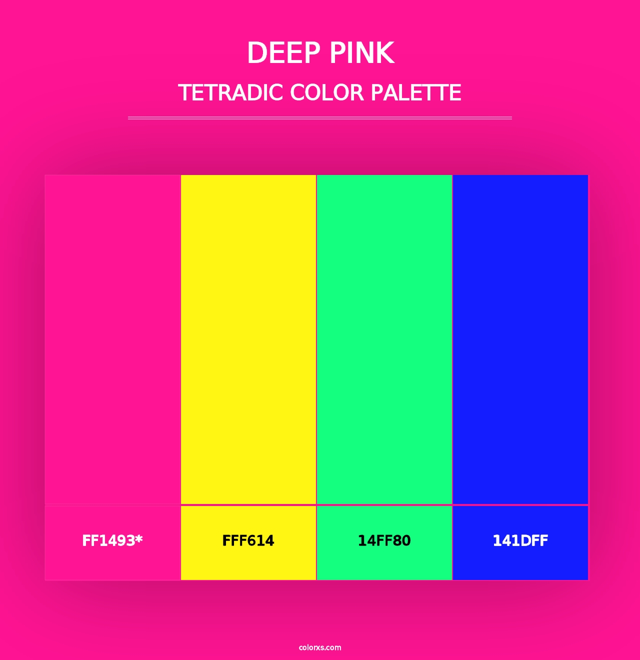 Deep Pink - Tetradic Color Palette