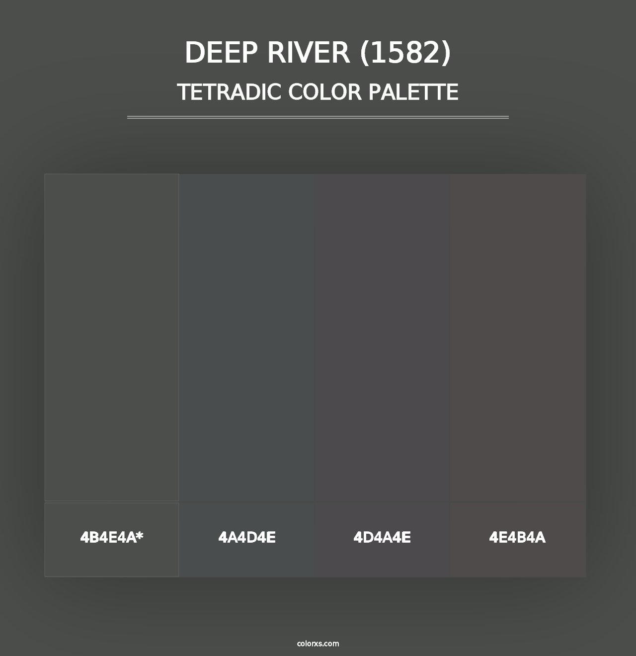 Deep River (1582) - Tetradic Color Palette