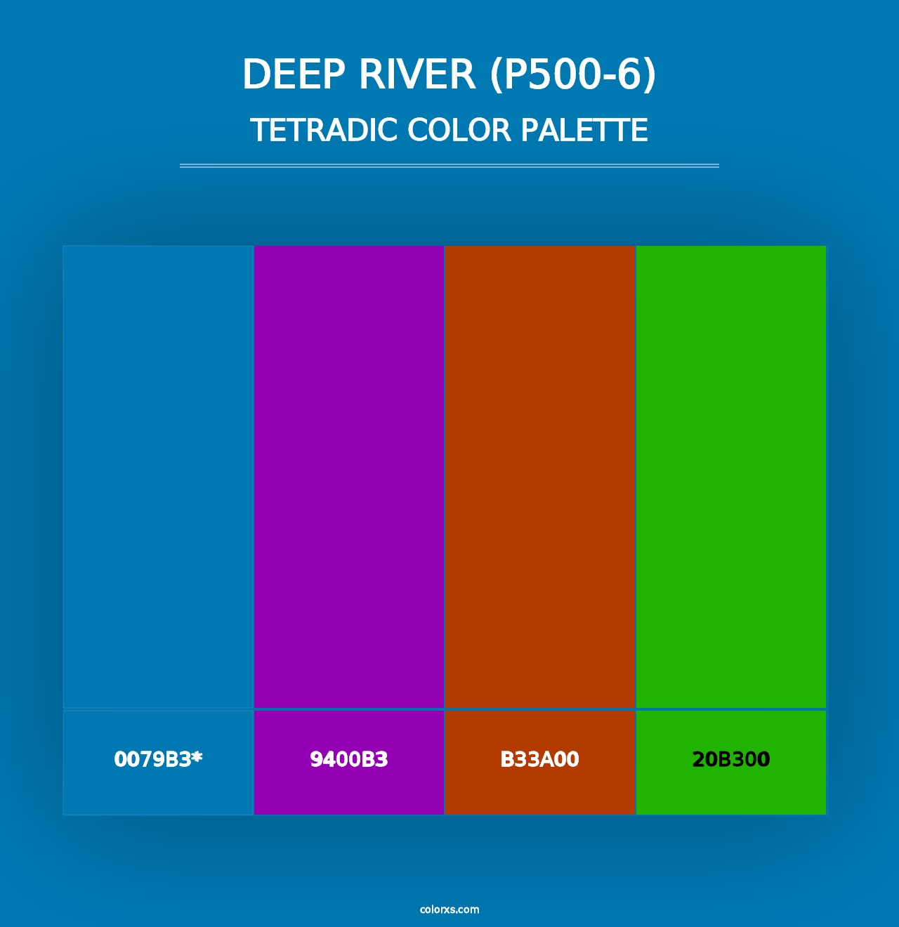 Deep River (P500-6) - Tetradic Color Palette