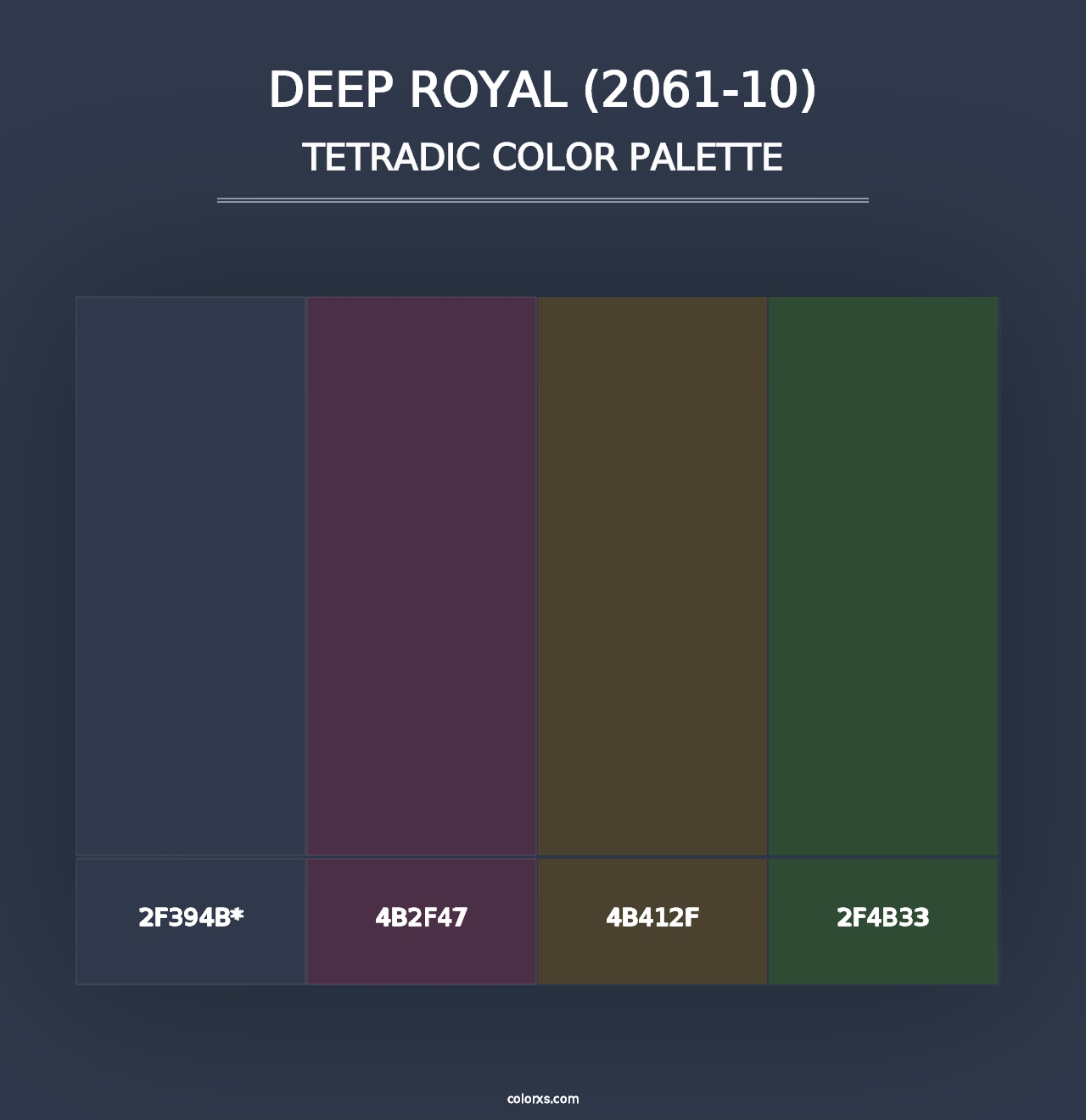 Deep Royal (2061-10) - Tetradic Color Palette