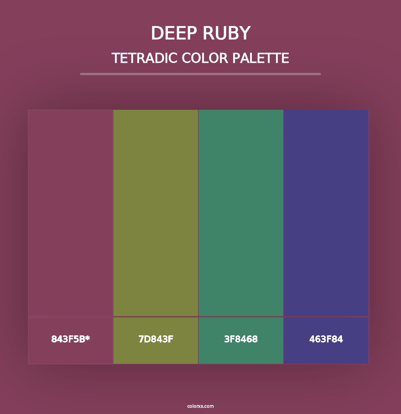 Deep Ruby - Tetradic Color Palette