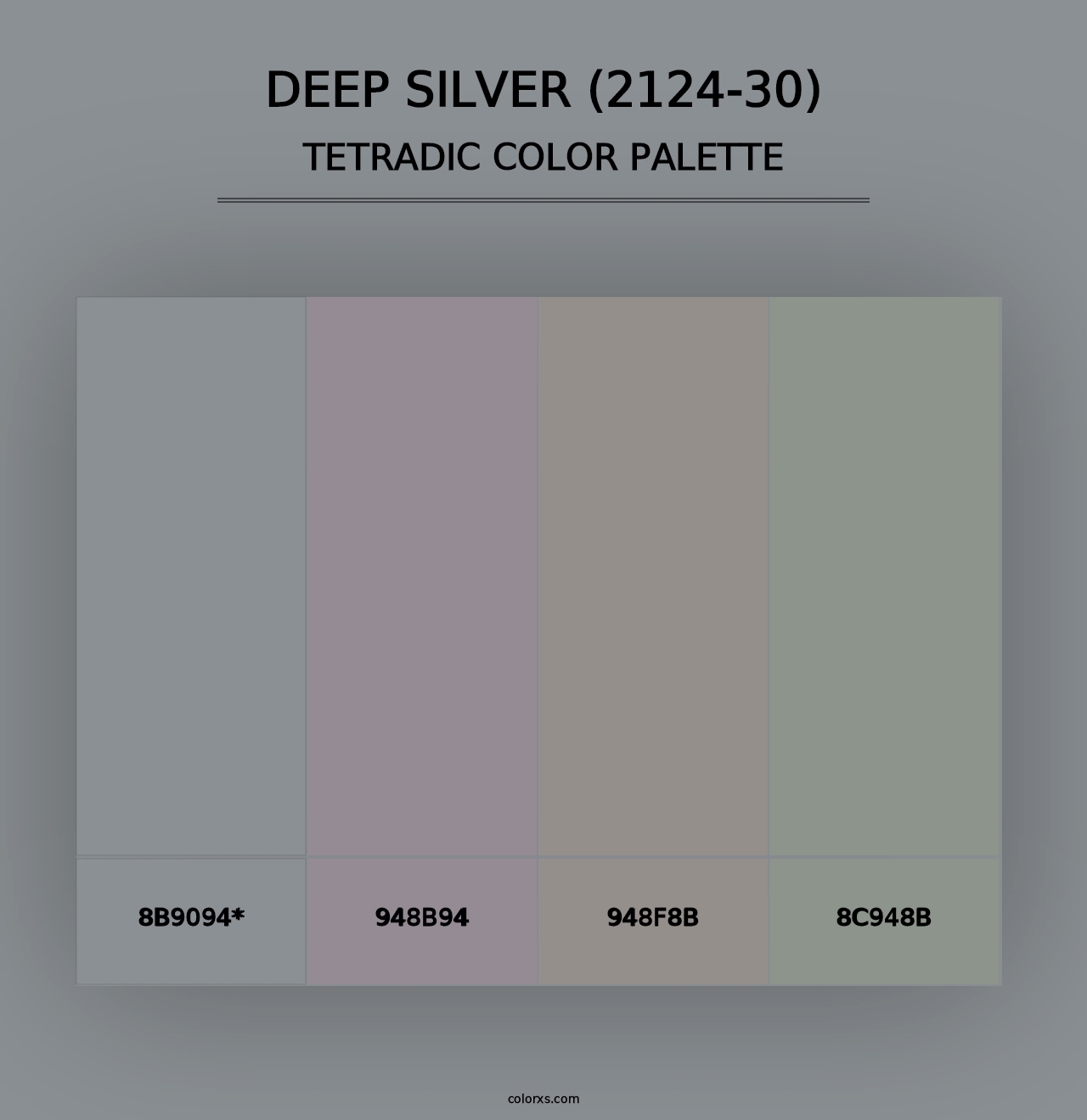 Deep Silver (2124-30) - Tetradic Color Palette