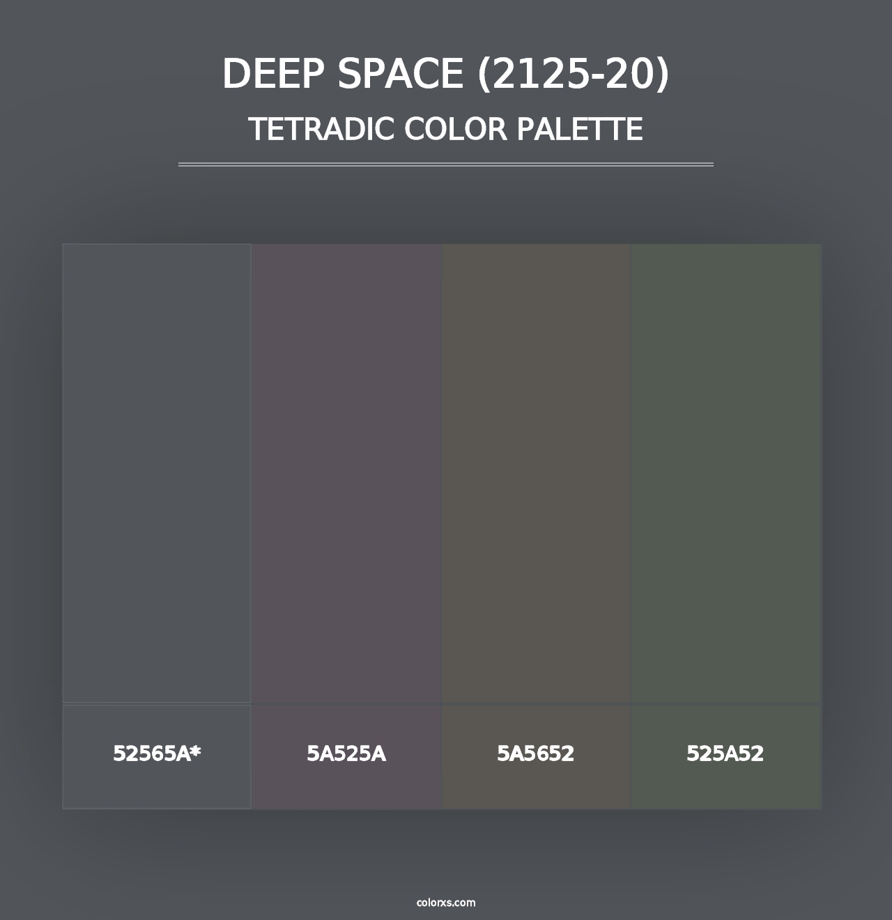 Deep Space (2125-20) - Tetradic Color Palette