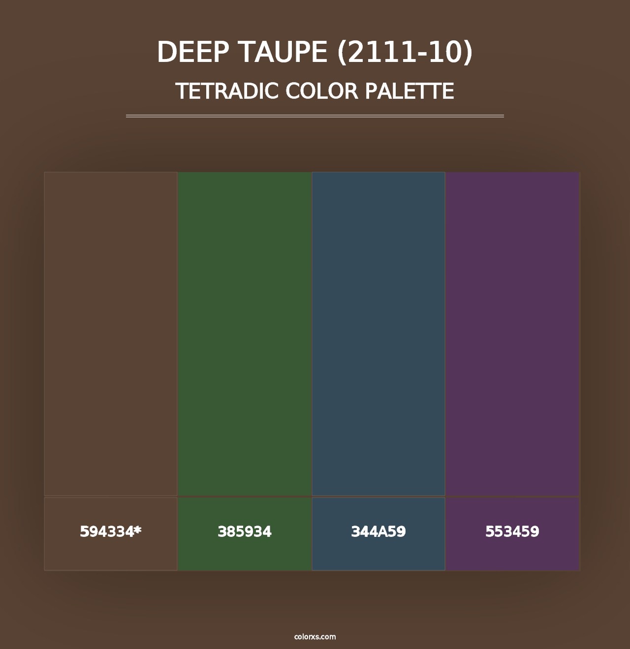 Deep Taupe (2111-10) - Tetradic Color Palette