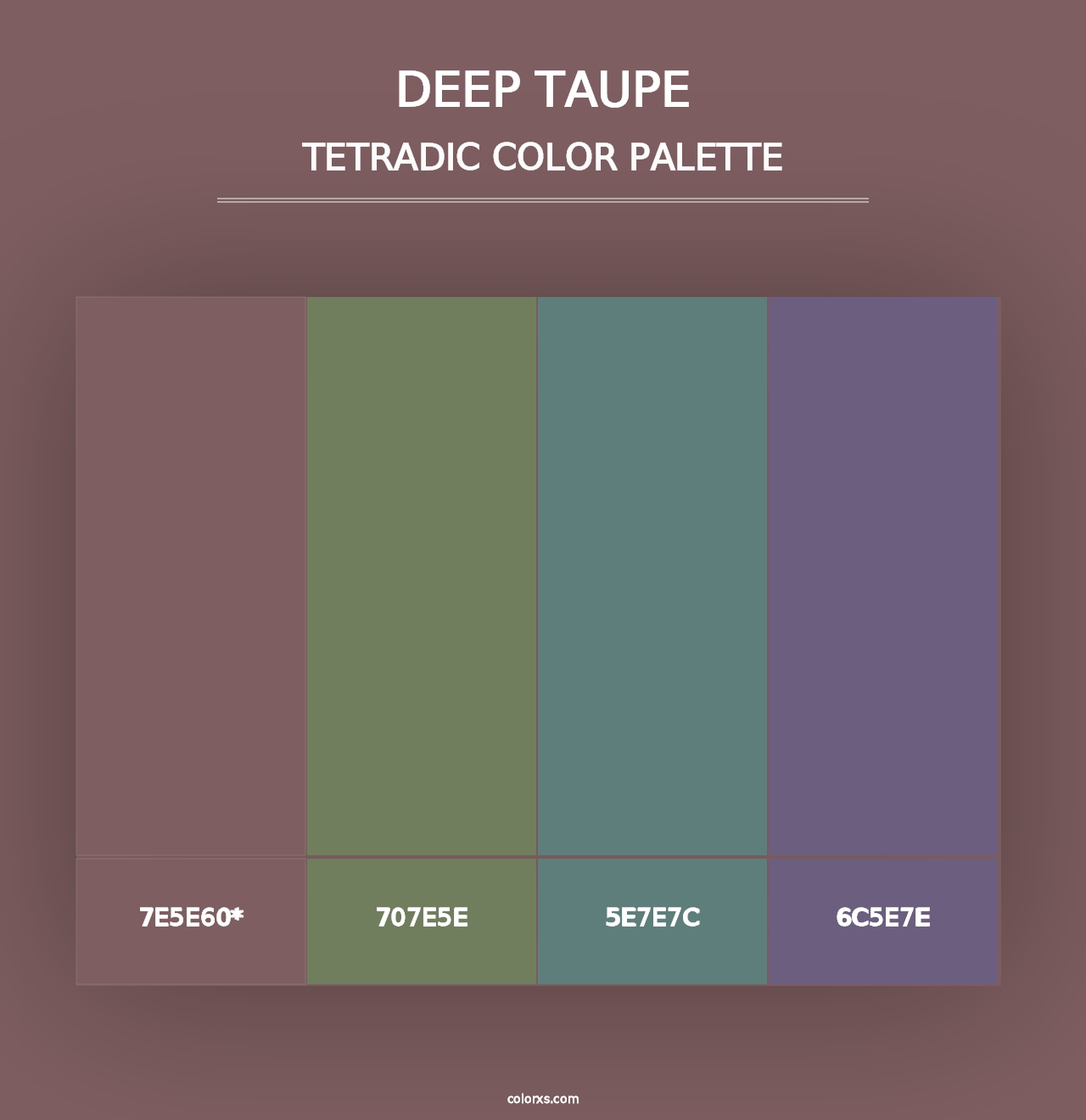 Deep Taupe - Tetradic Color Palette