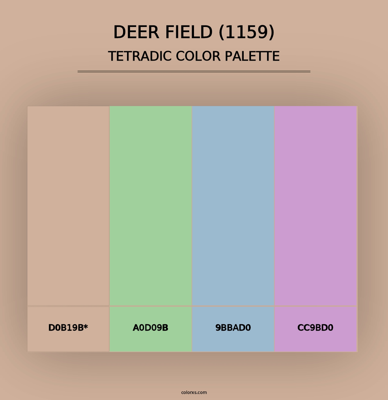 Deer Field (1159) - Tetradic Color Palette