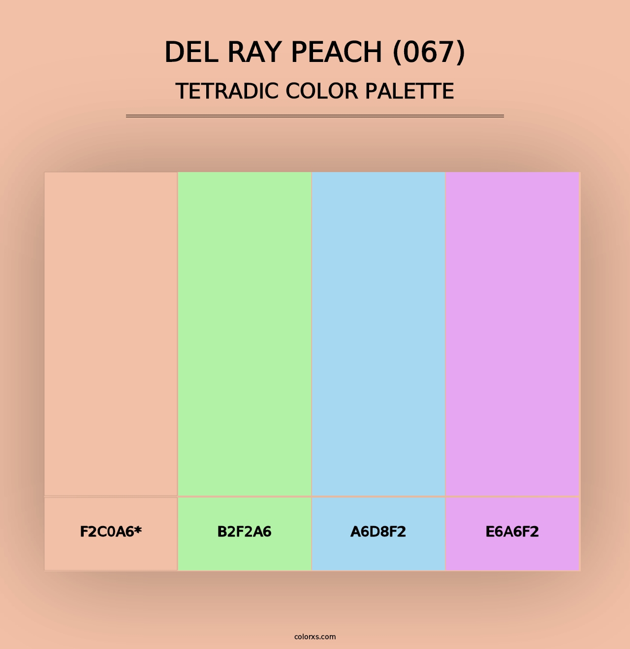 Del Ray Peach (067) - Tetradic Color Palette