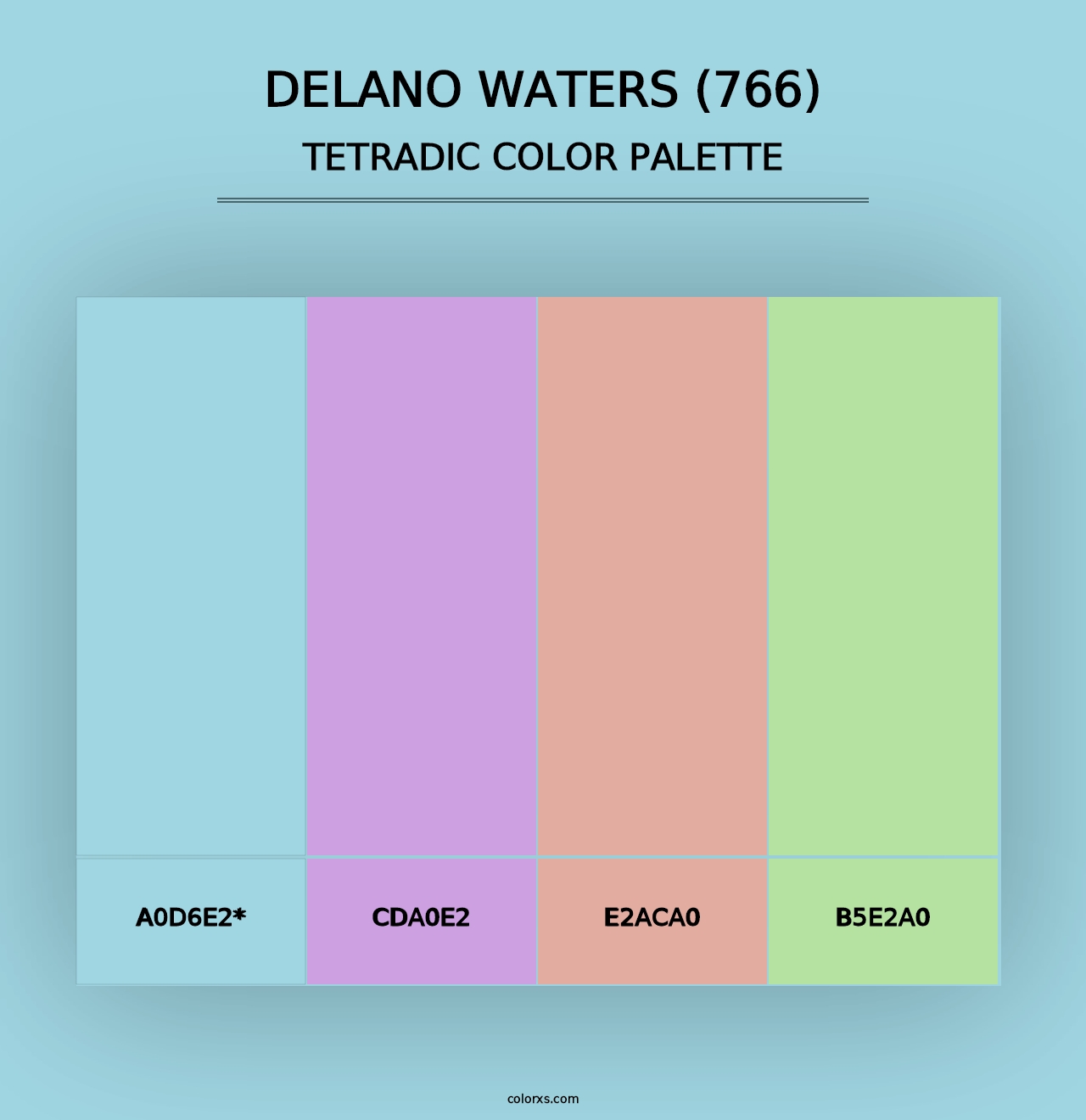 Delano Waters (766) - Tetradic Color Palette