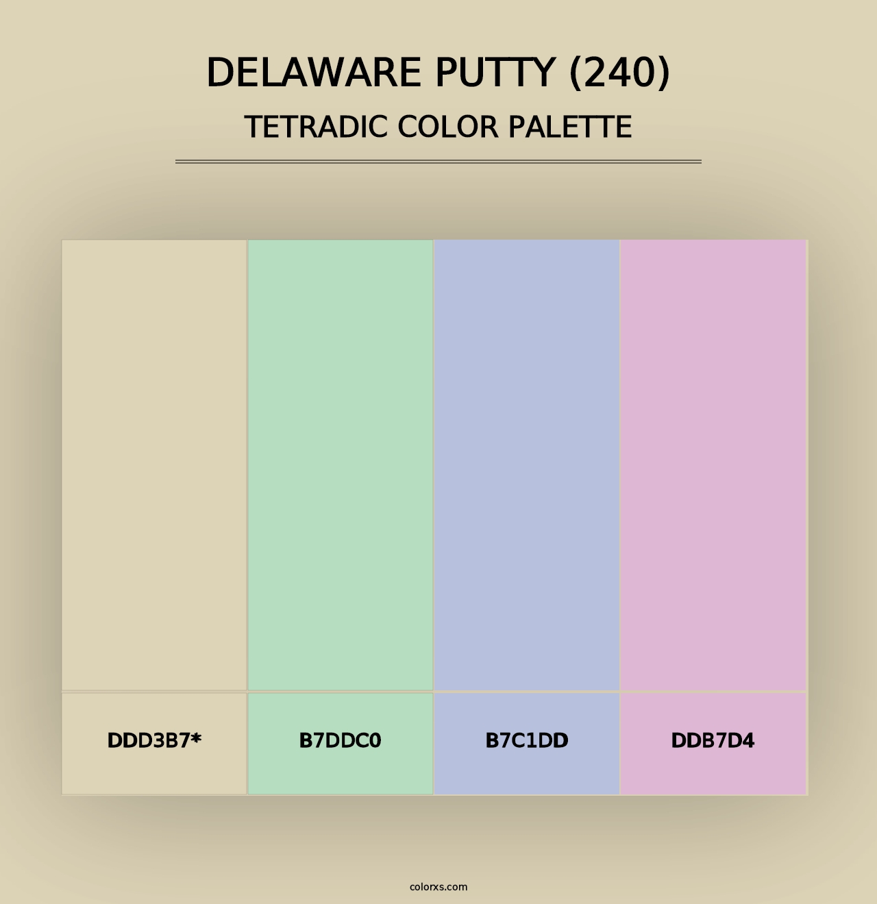 Delaware Putty (240) - Tetradic Color Palette