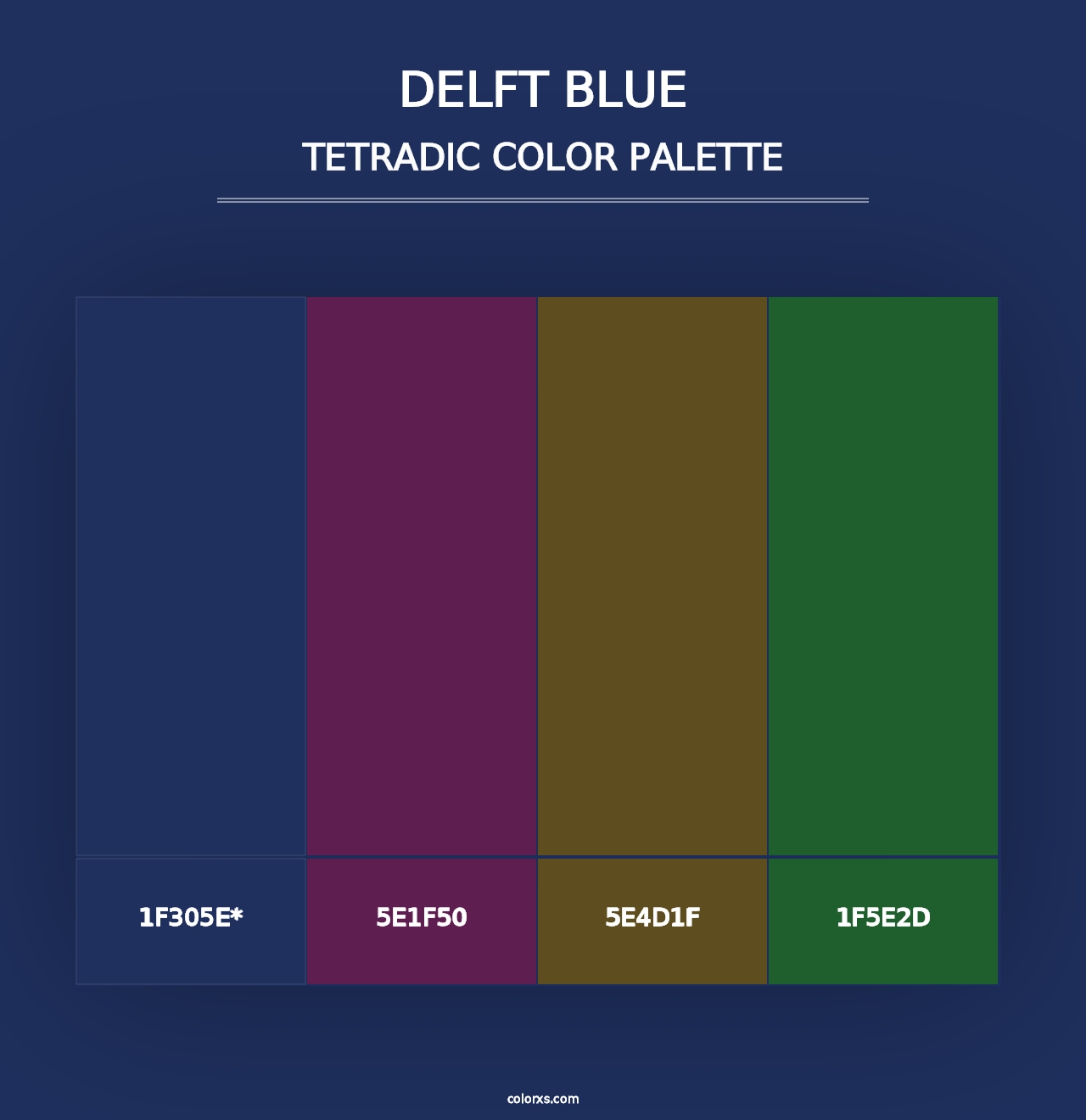 Delft blue - Tetradic Color Palette