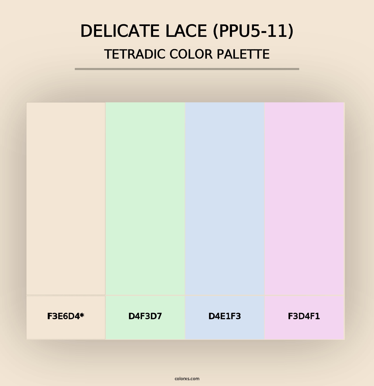 Delicate Lace (PPU5-11) - Tetradic Color Palette