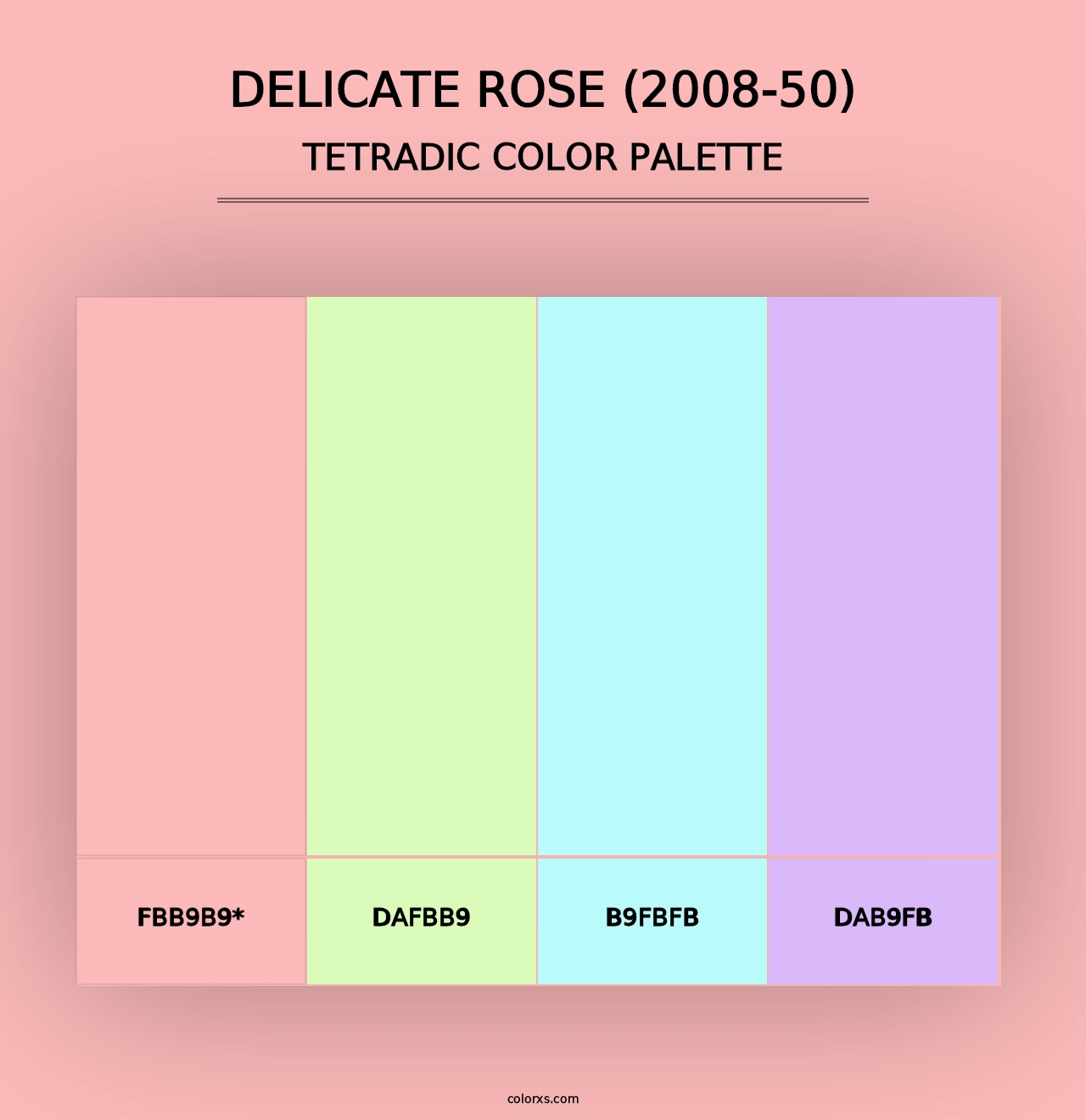 Delicate Rose (2008-50) - Tetradic Color Palette