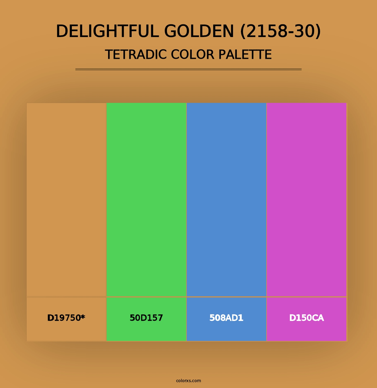 Delightful Golden (2158-30) - Tetradic Color Palette