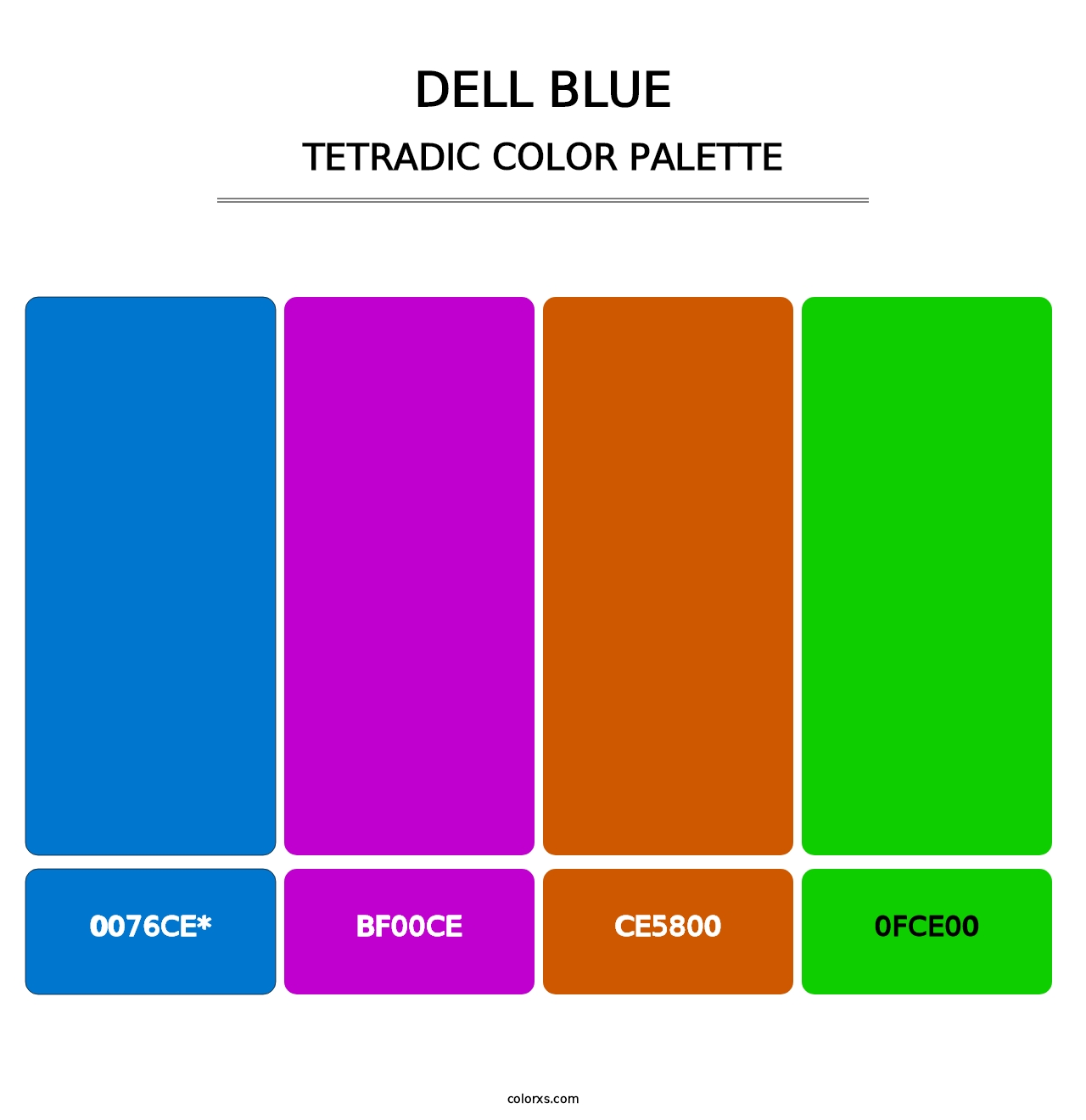 Dell Blue - Tetradic Color Palette