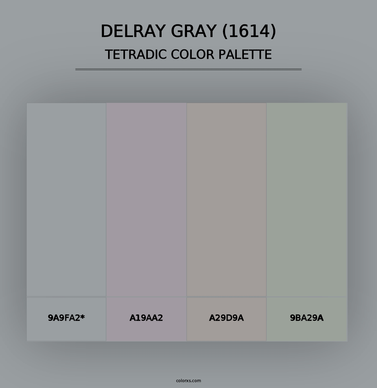 Delray Gray (1614) - Tetradic Color Palette