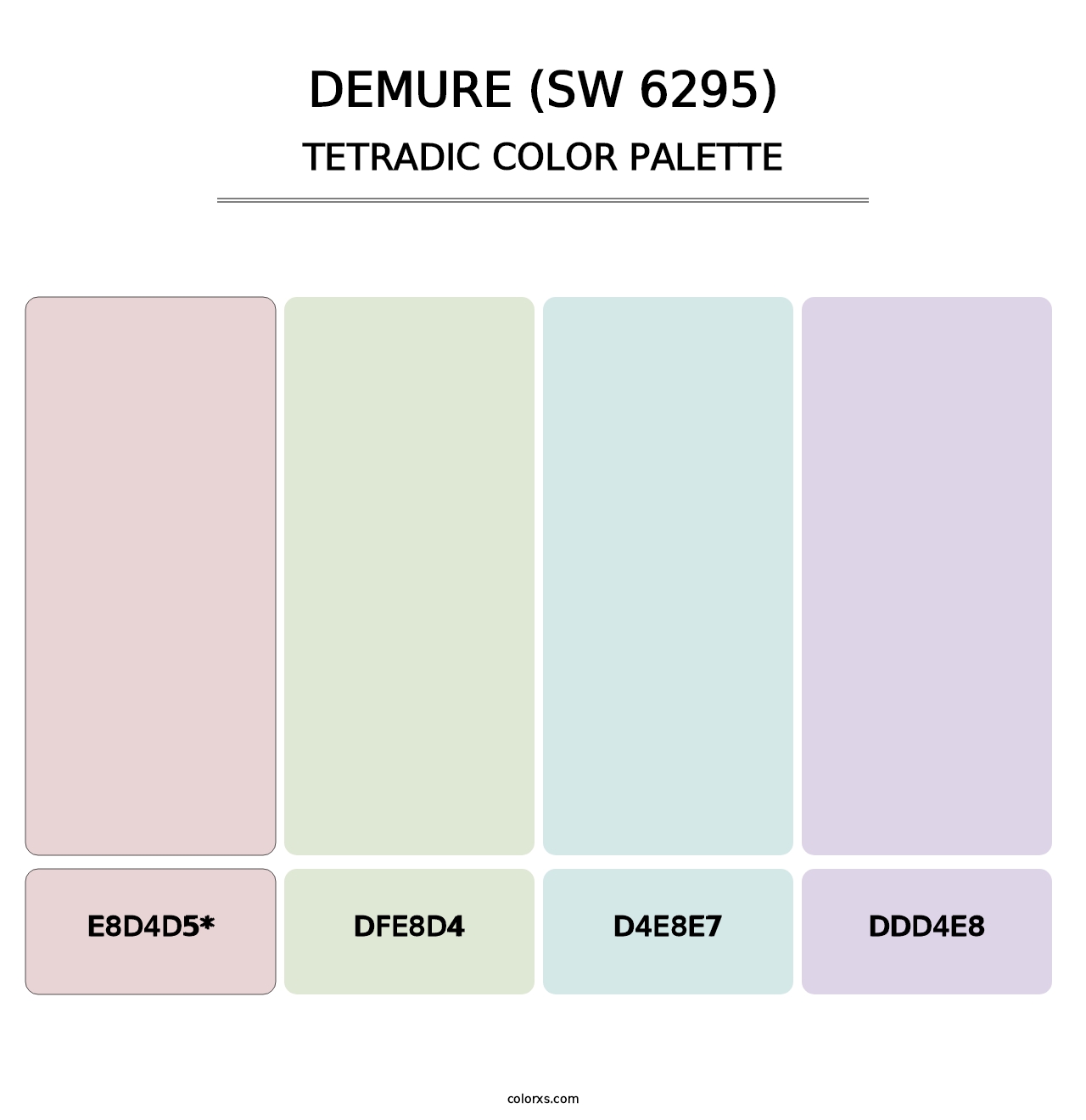 Demure (SW 6295) - Tetradic Color Palette