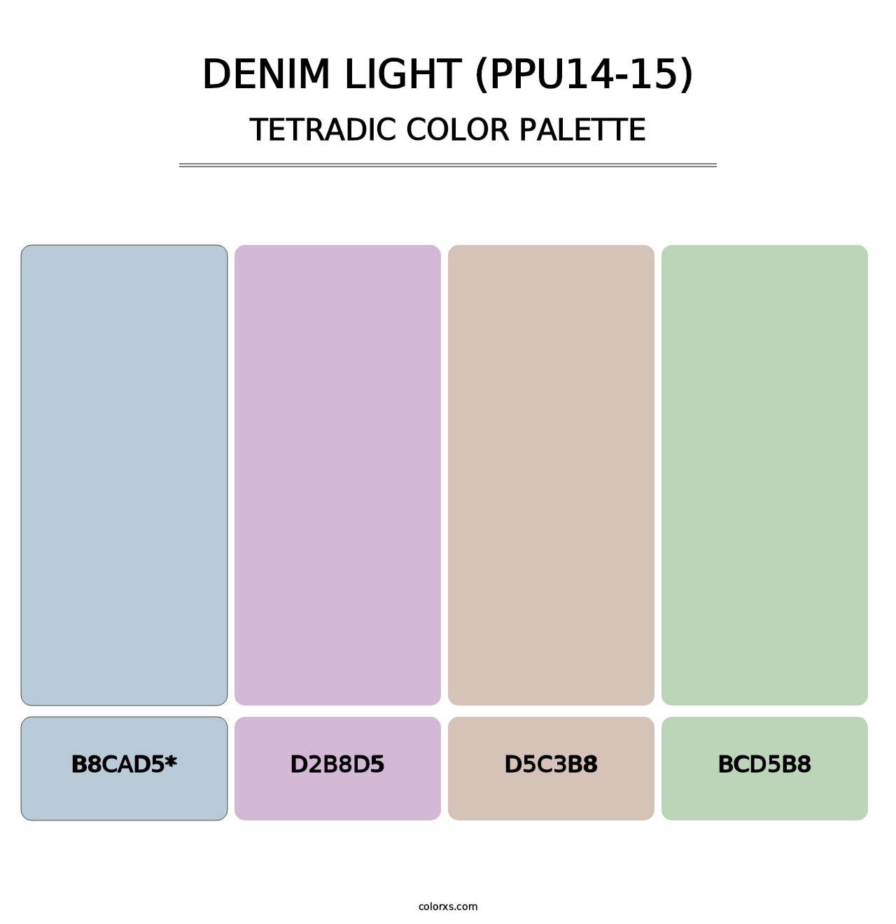 Denim Light (PPU14-15) - Tetradic Color Palette