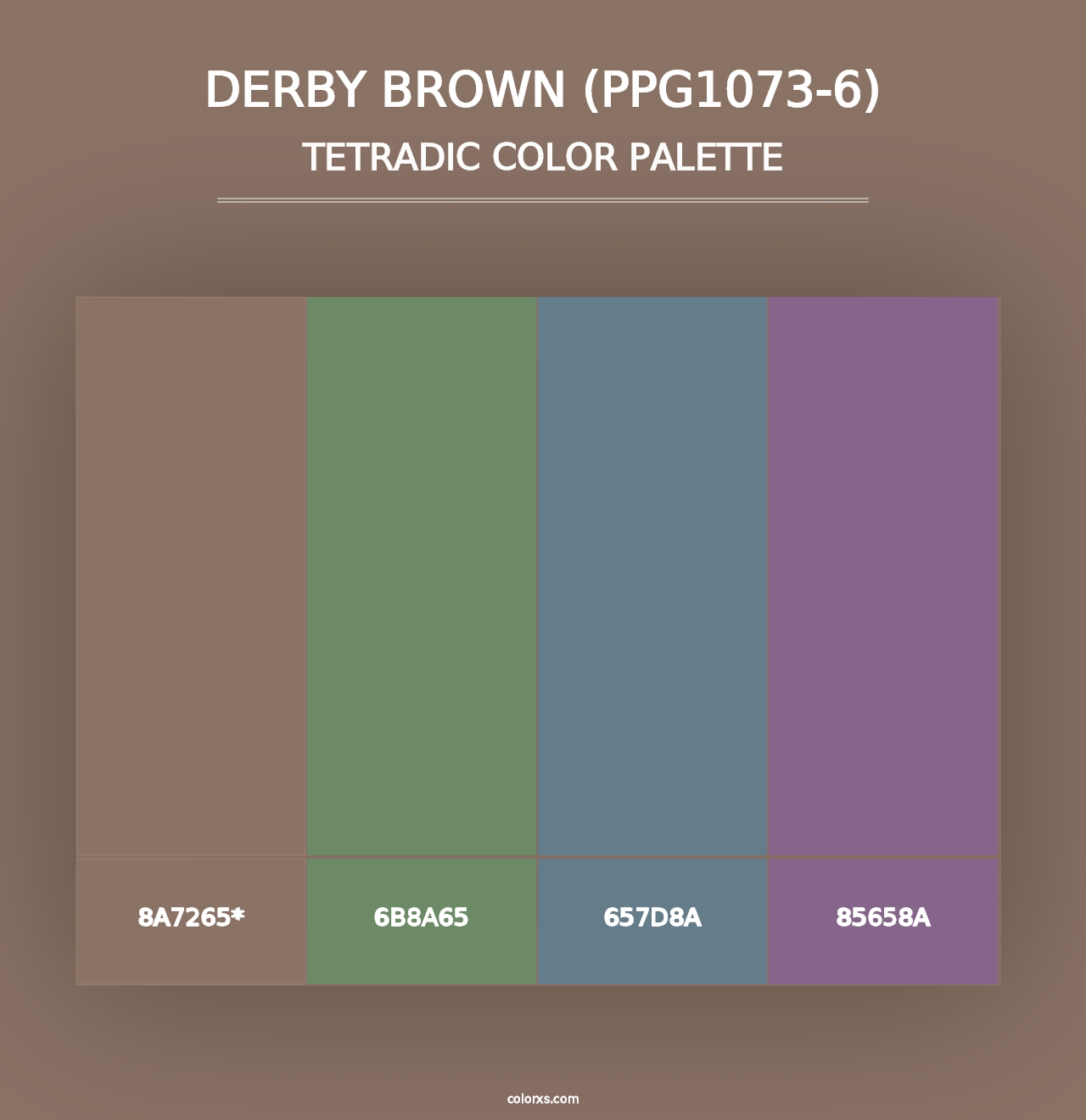 Derby Brown (PPG1073-6) - Tetradic Color Palette