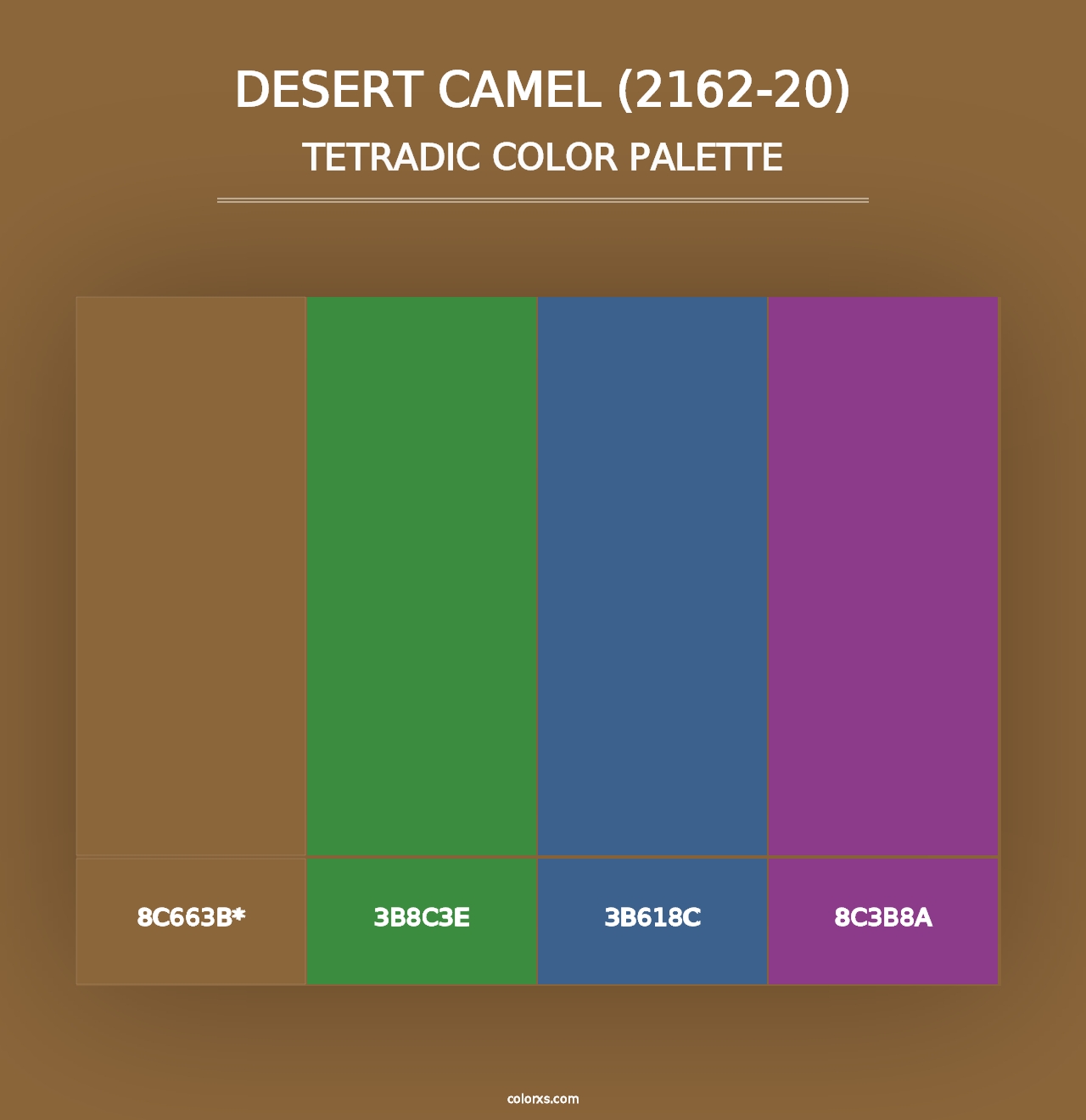 Desert Camel (2162-20) - Tetradic Color Palette