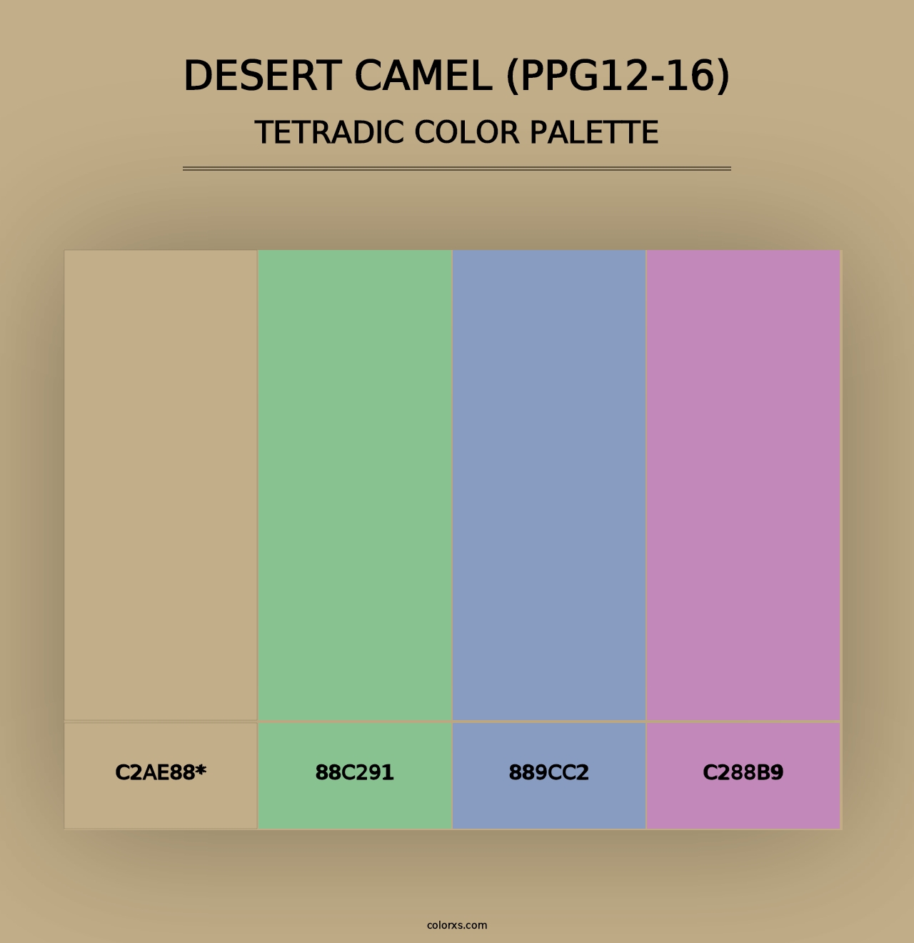 Desert Camel (PPG12-16) - Tetradic Color Palette