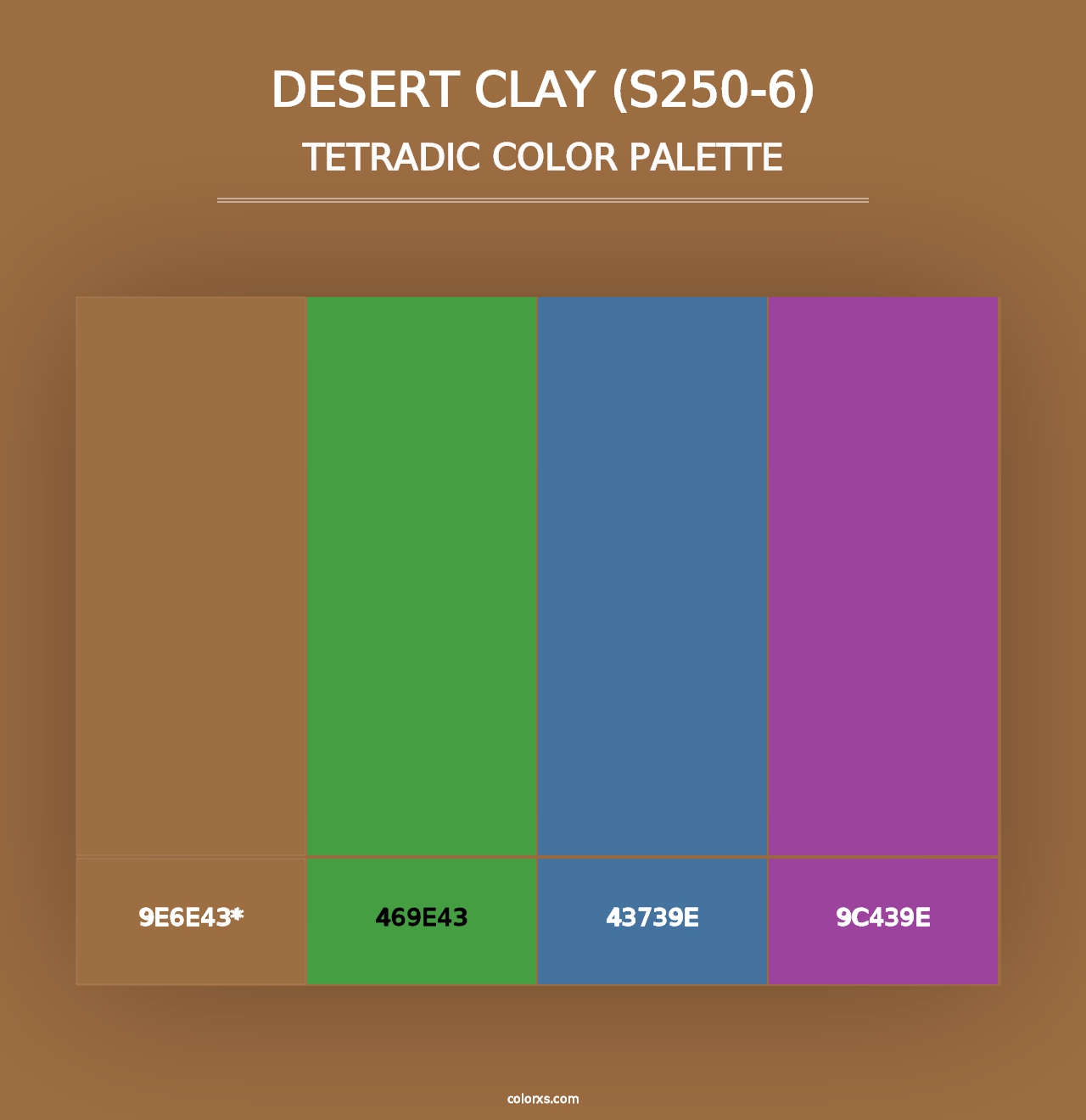 Desert Clay (S250-6) - Tetradic Color Palette