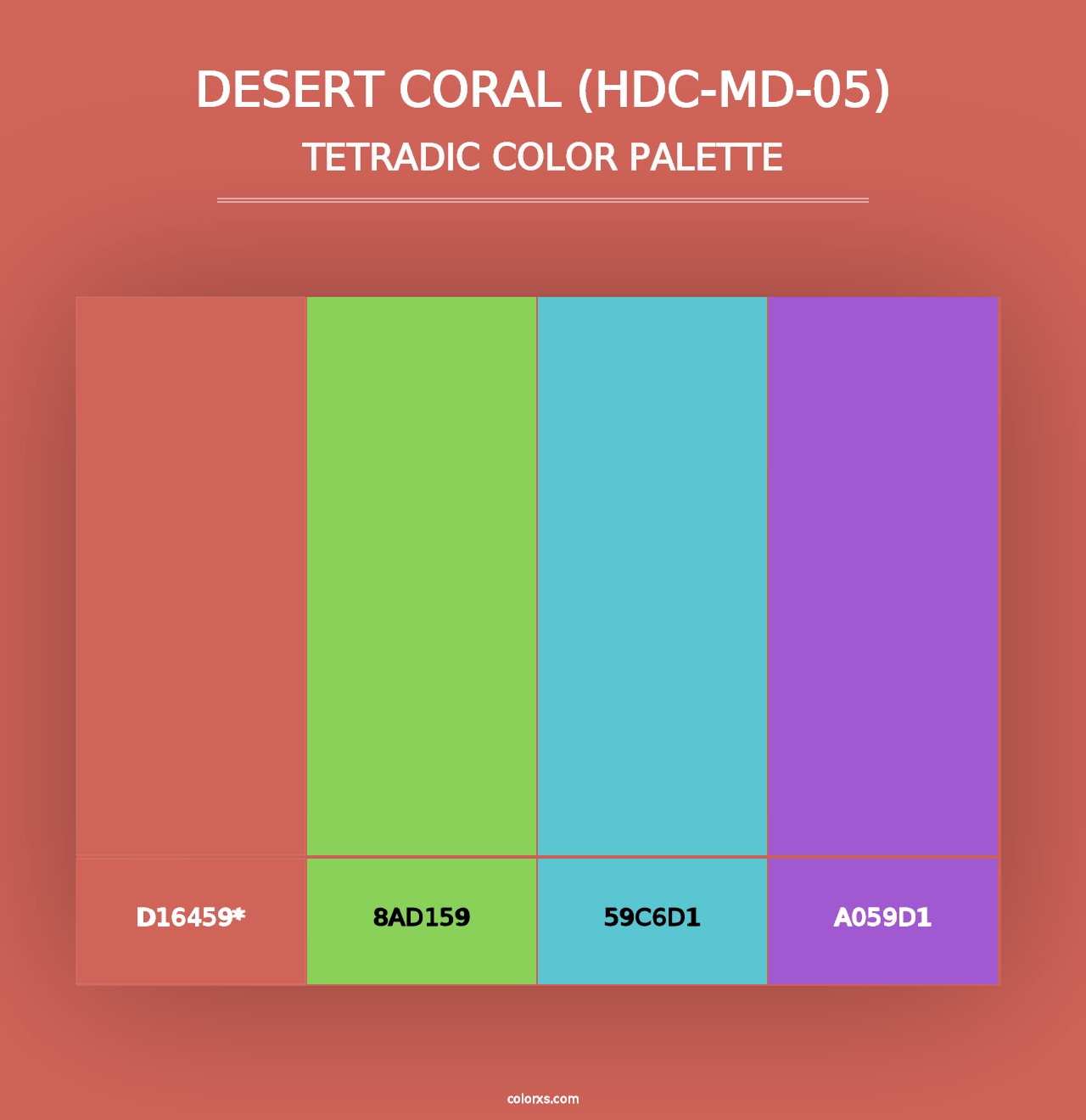 Desert Coral (HDC-MD-05) - Tetradic Color Palette