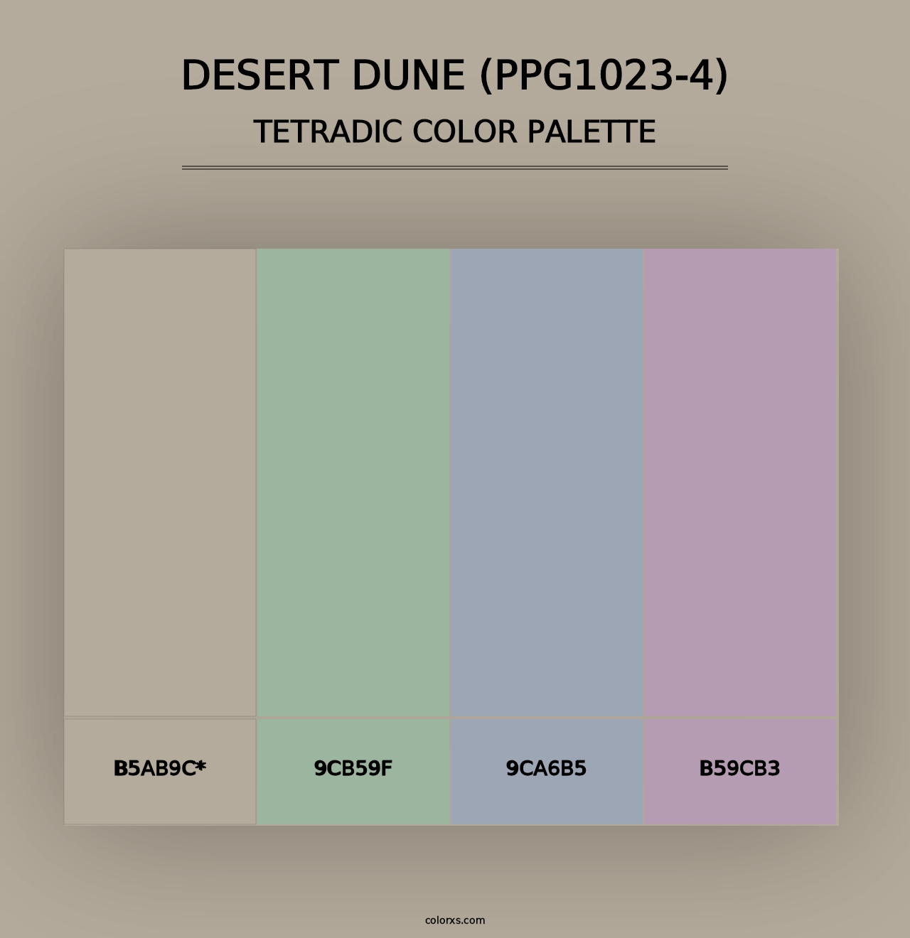 Desert Dune (PPG1023-4) - Tetradic Color Palette