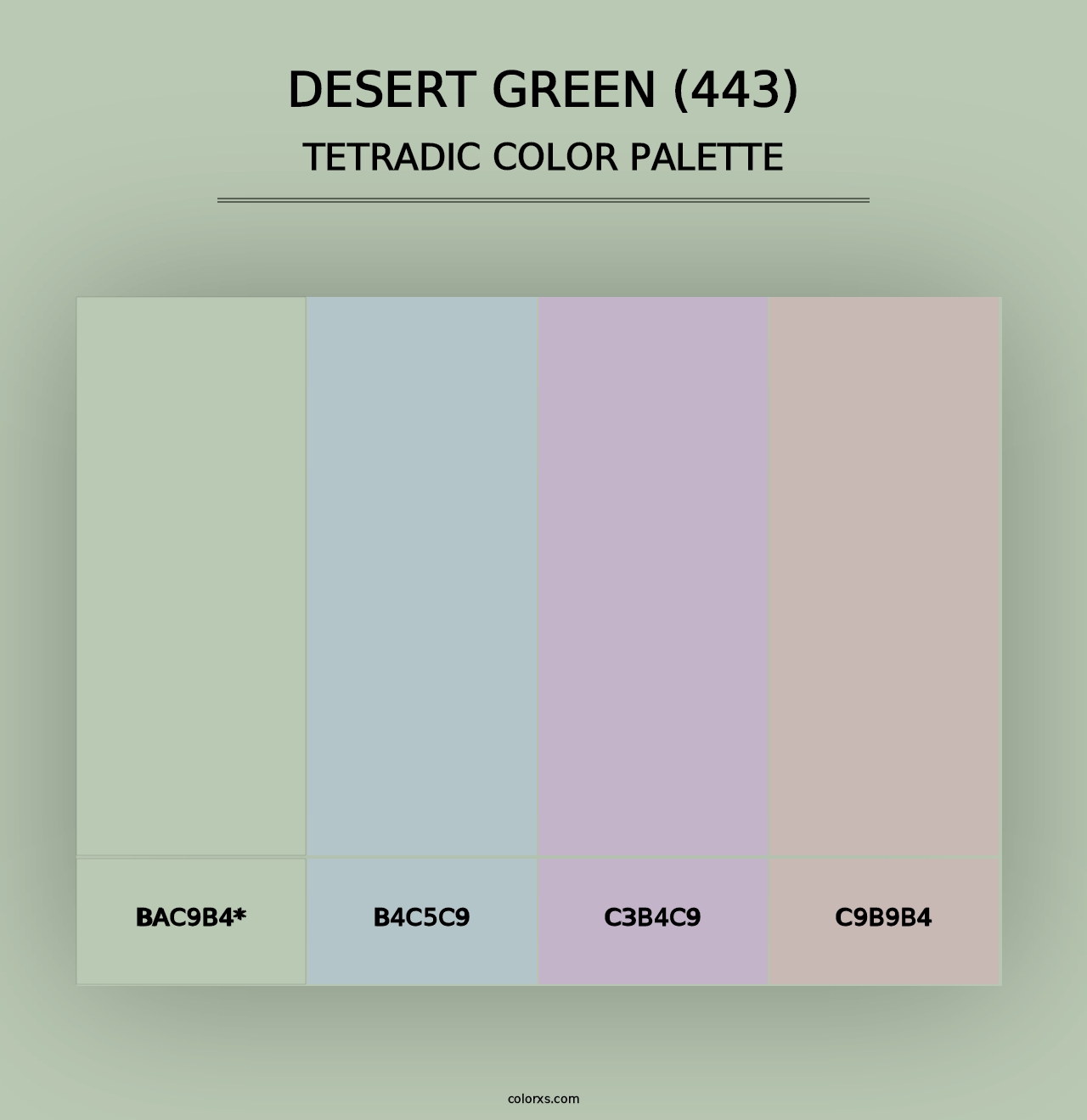 Desert Green (443) - Tetradic Color Palette