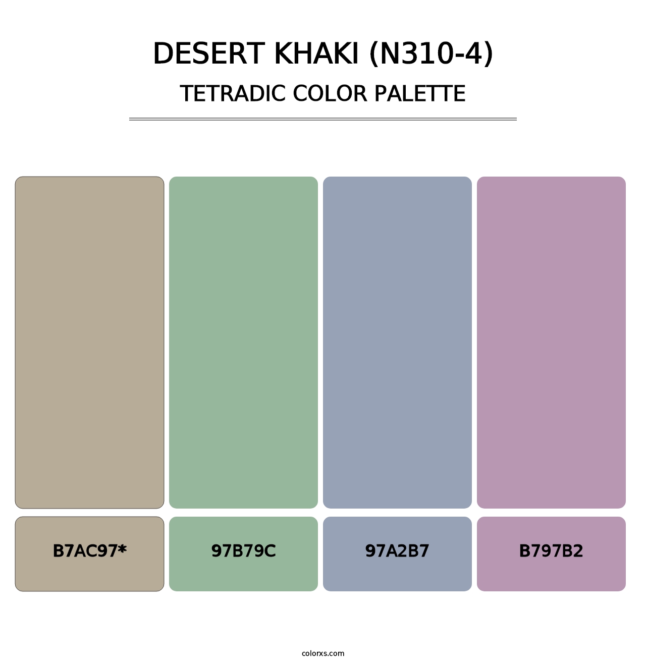 Desert Khaki (N310-4) - Tetradic Color Palette