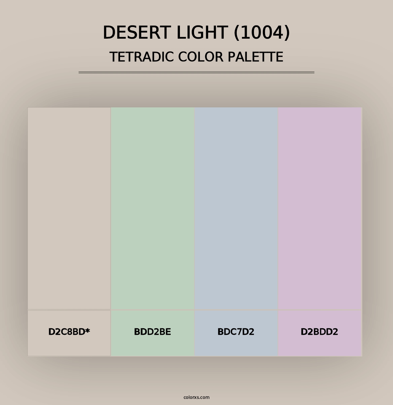 Desert Light (1004) - Tetradic Color Palette