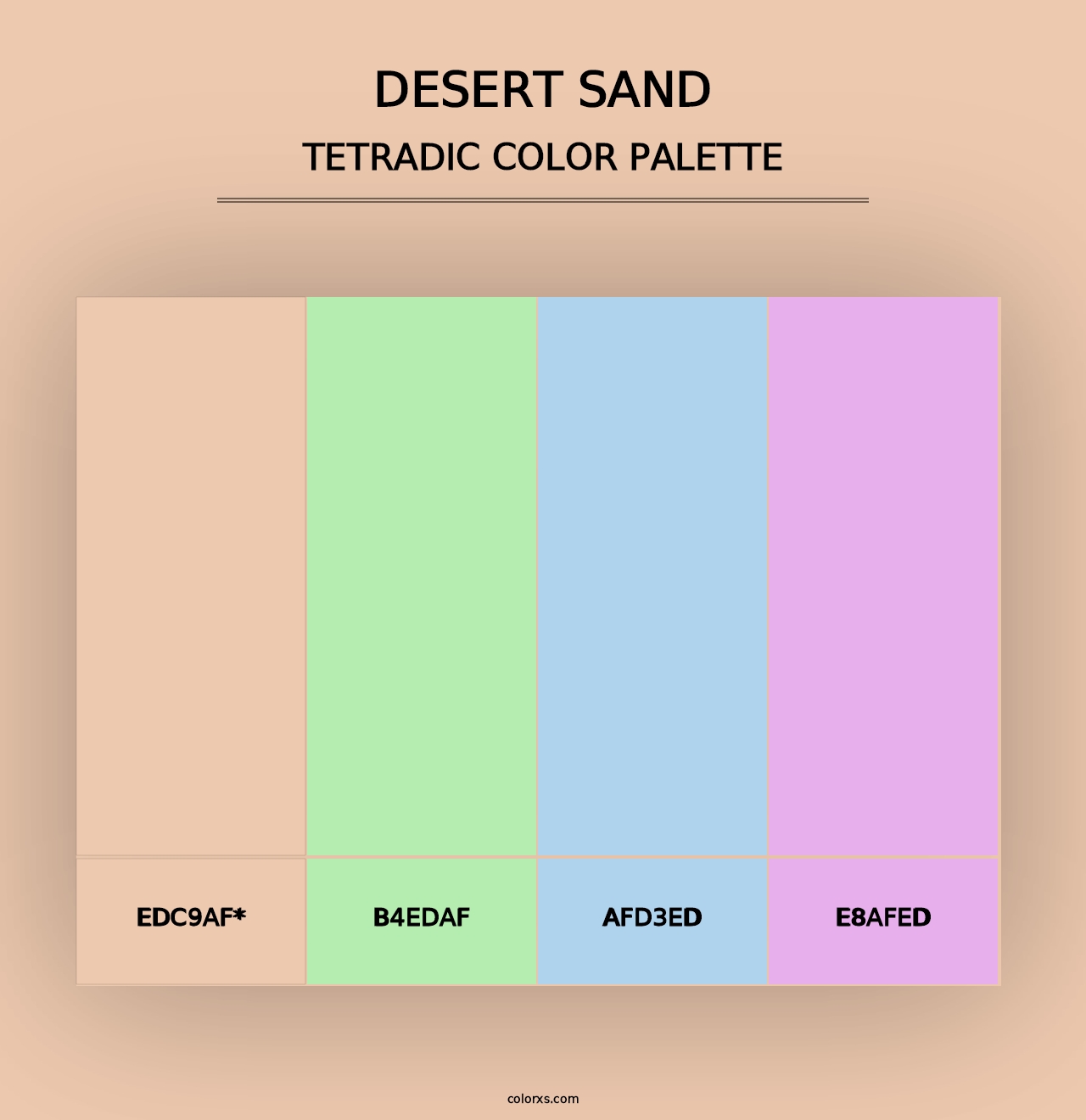 Desert Sand - Tetradic Color Palette