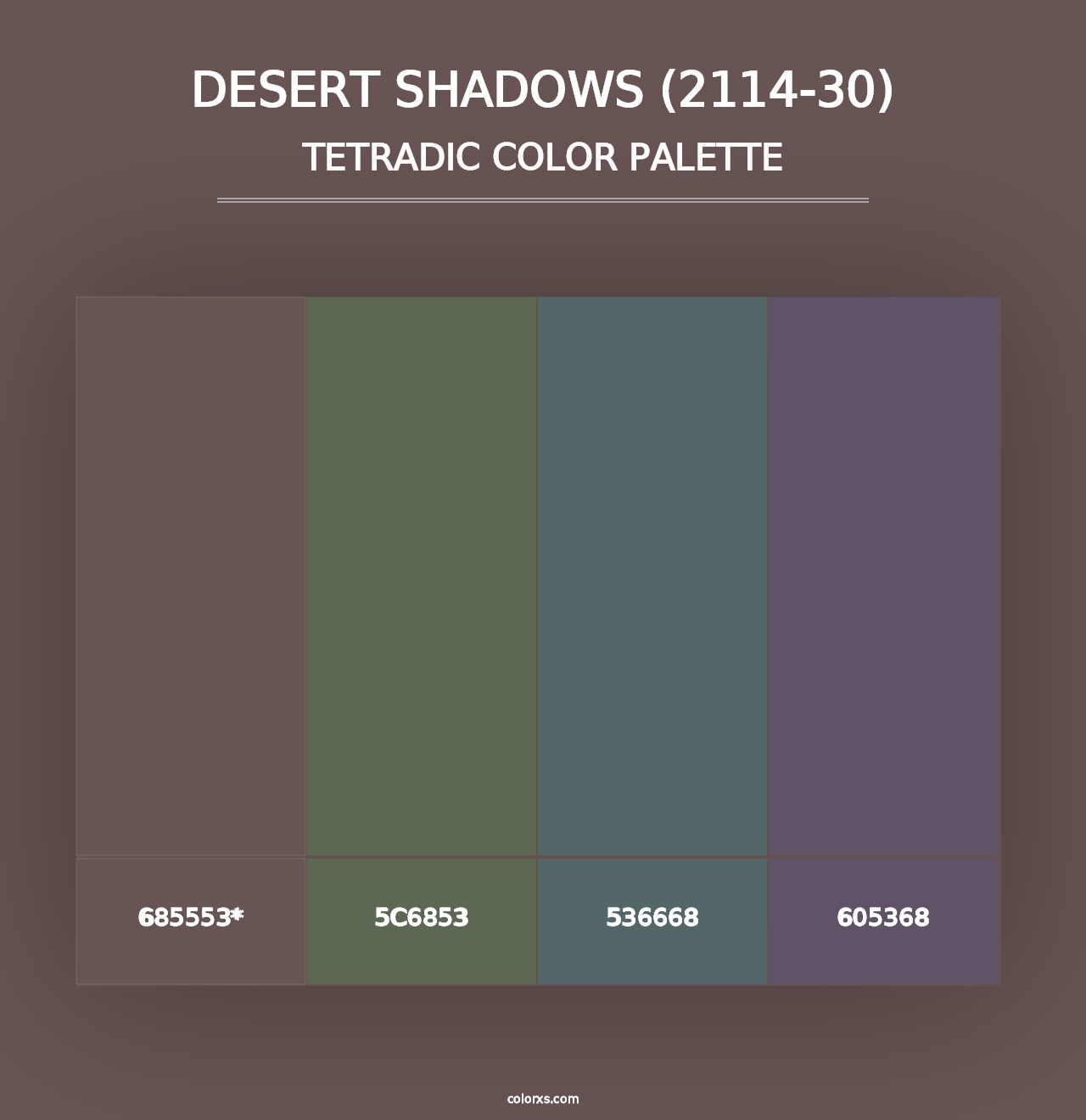 Desert Shadows (2114-30) - Tetradic Color Palette