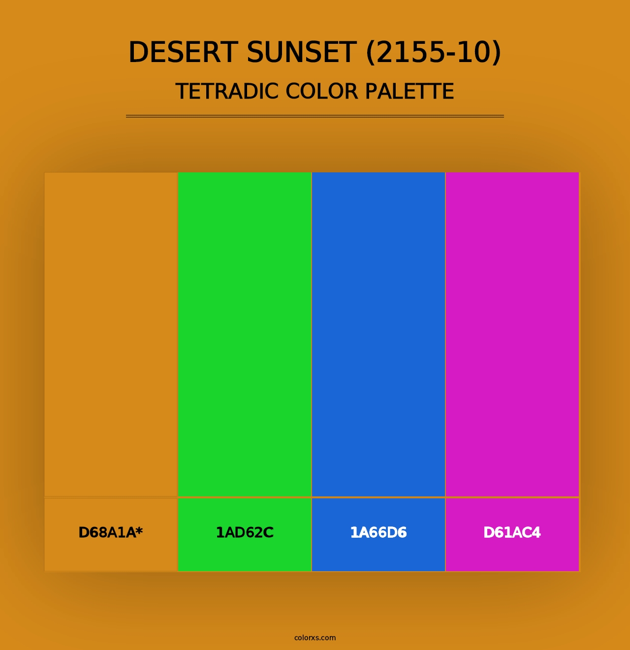 Desert Sunset (2155-10) - Tetradic Color Palette