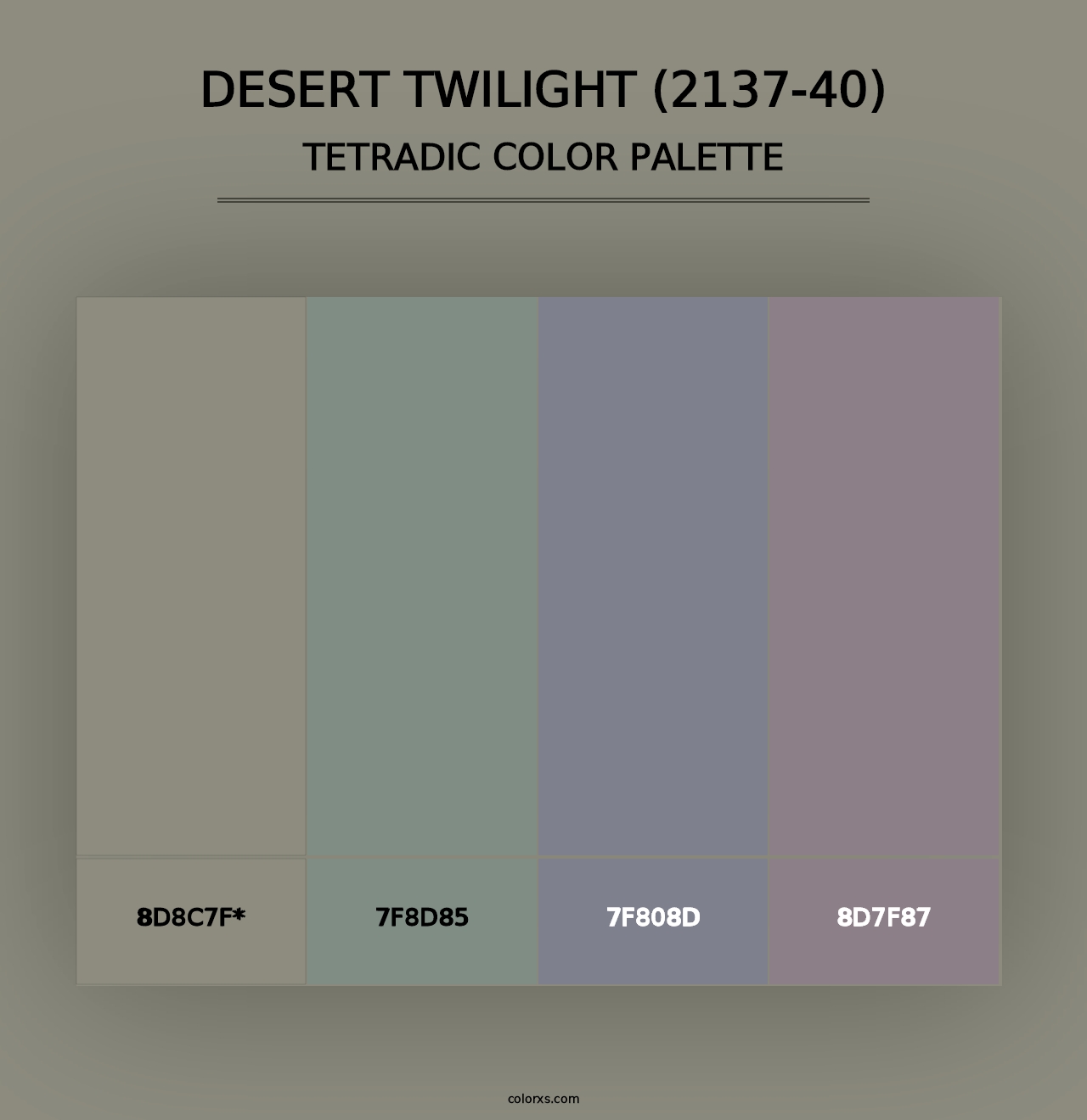 Desert Twilight (2137-40) - Tetradic Color Palette