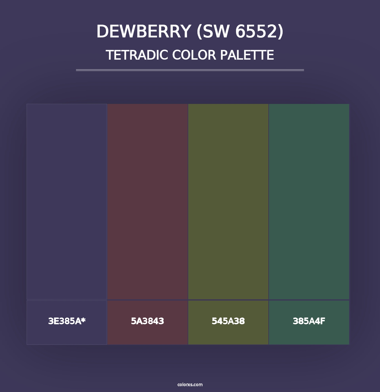 Dewberry (SW 6552) - Tetradic Color Palette