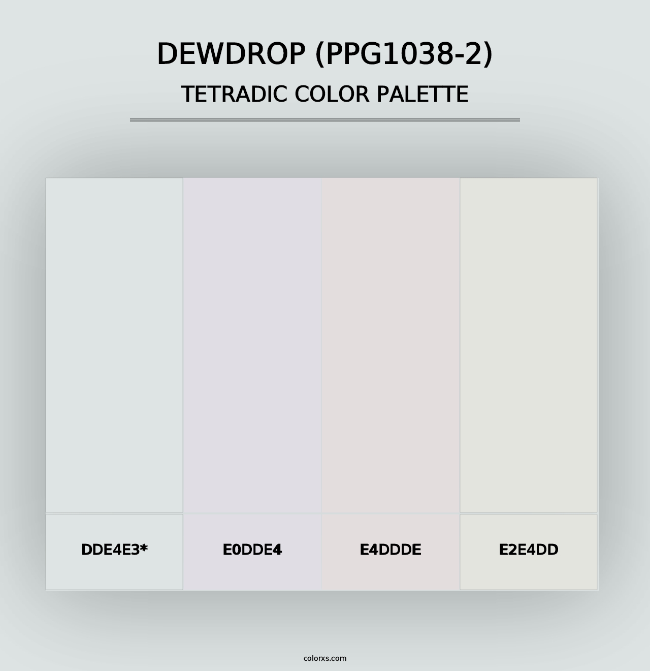 Dewdrop (PPG1038-2) - Tetradic Color Palette