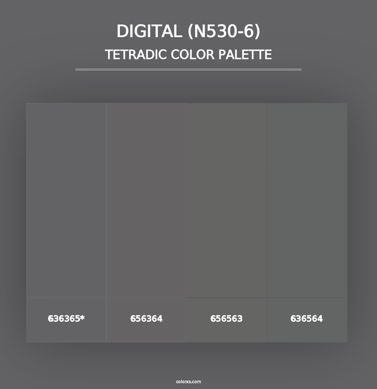 Digital (N530-6) - Tetradic Color Palette