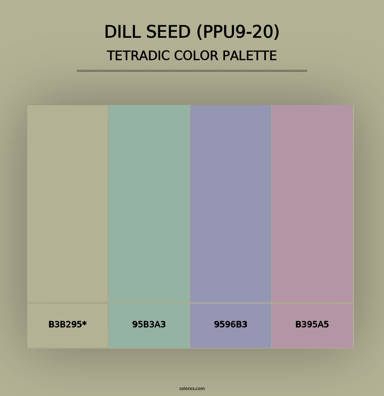 Dill Seed (PPU9-20) - Tetradic Color Palette