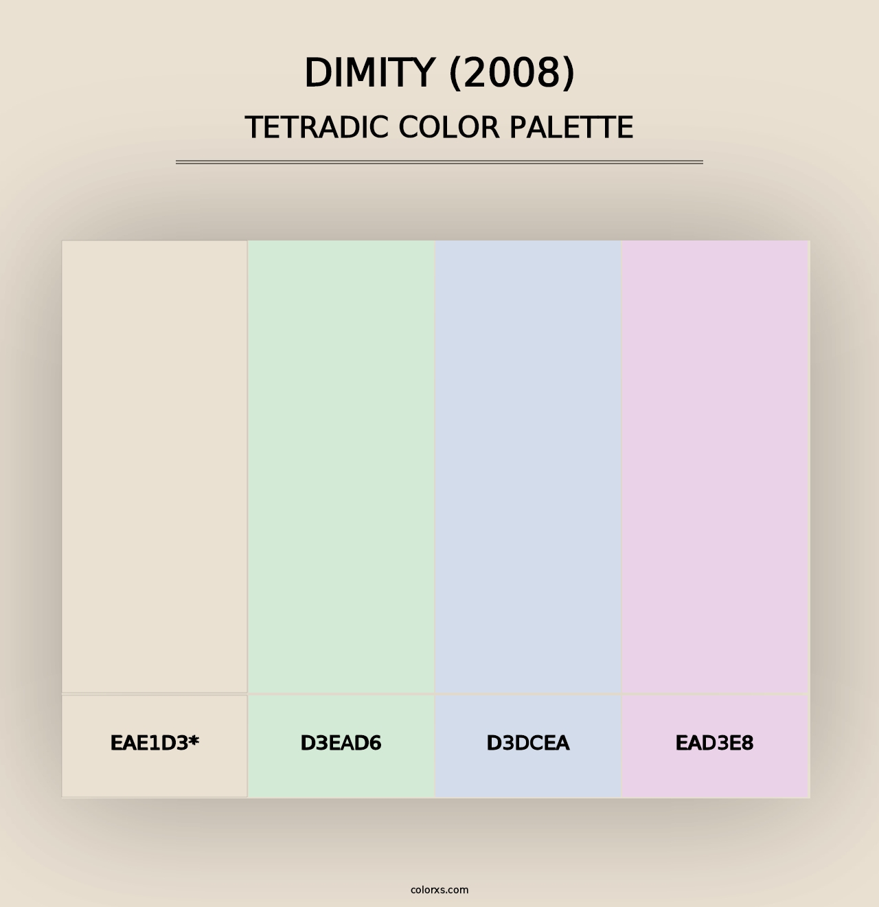 Dimity (2008) - Tetradic Color Palette