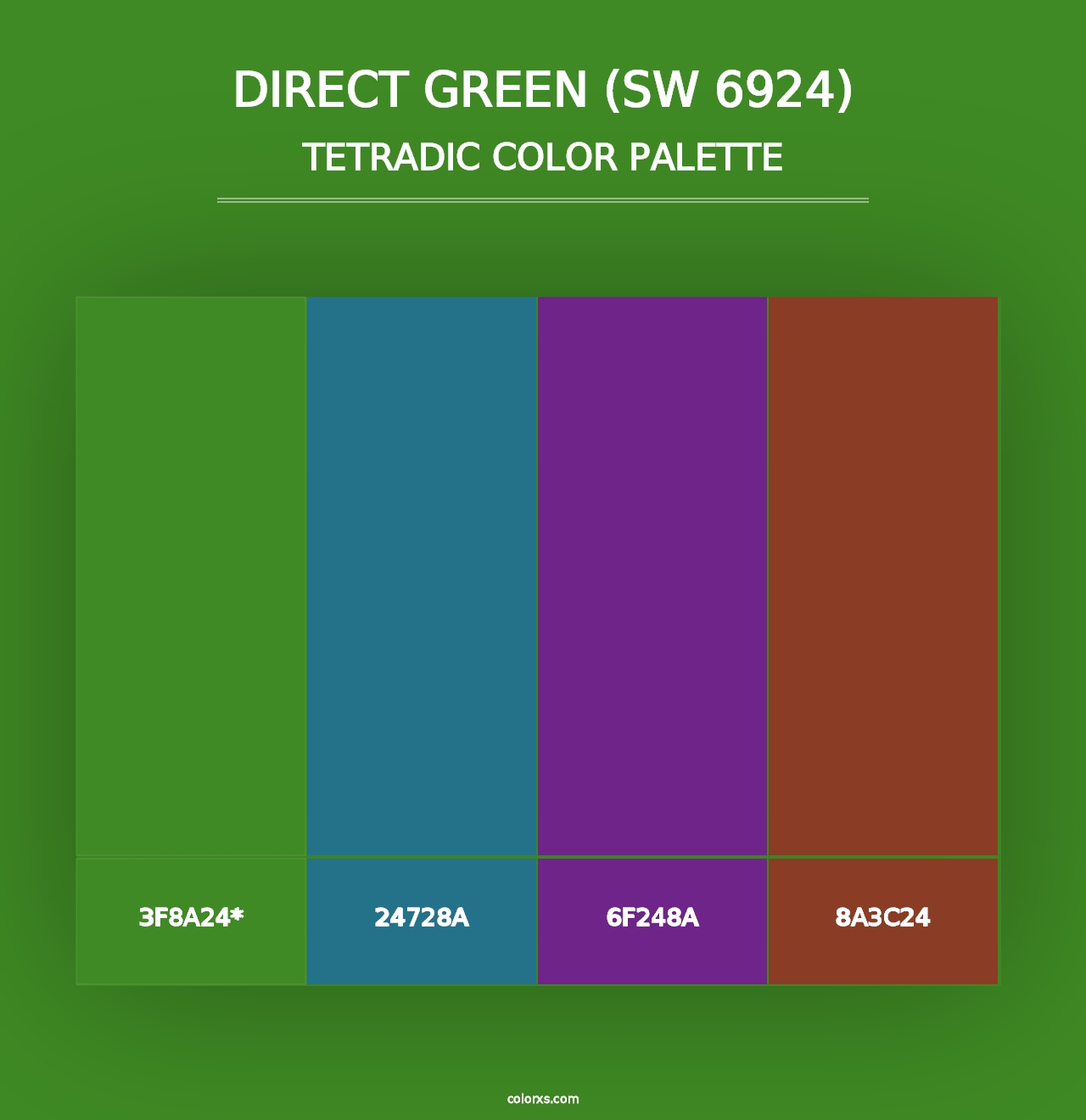 Direct Green (SW 6924) - Tetradic Color Palette