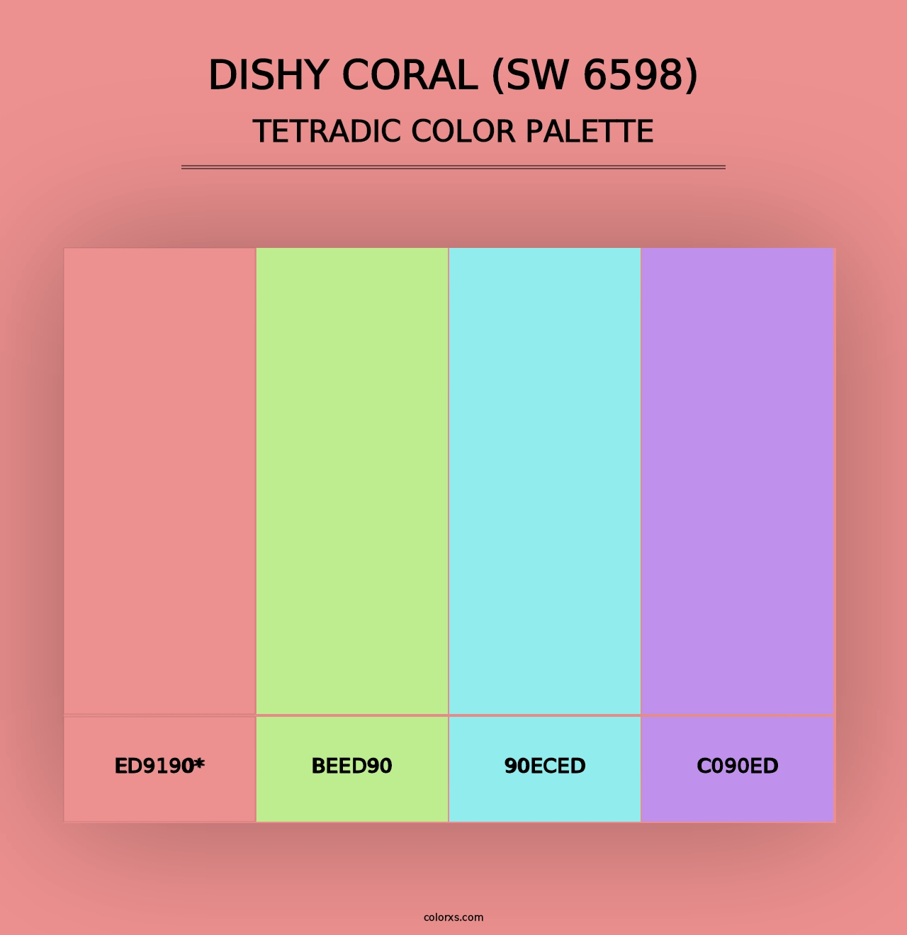 Dishy Coral (SW 6598) - Tetradic Color Palette