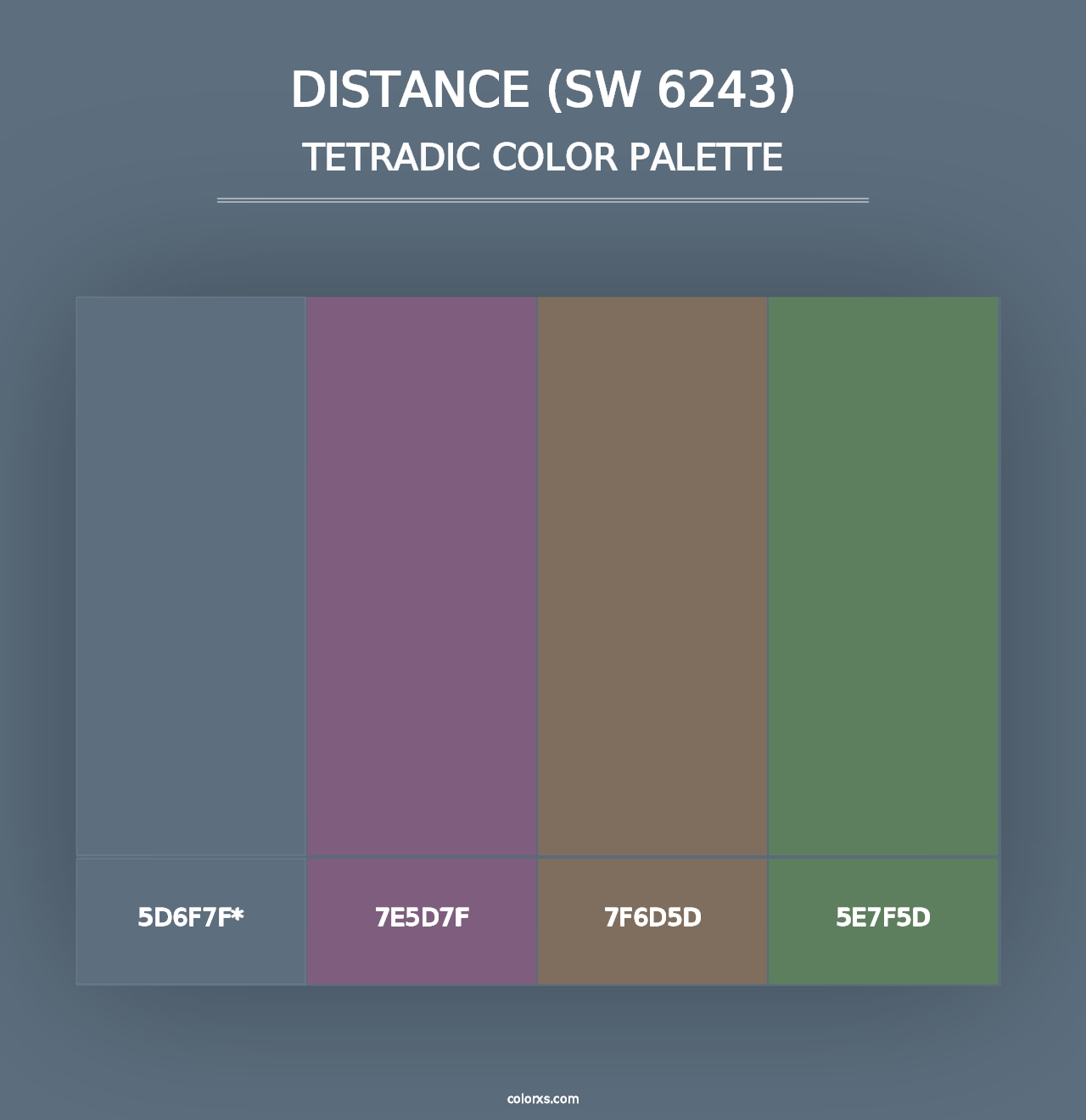 Distance (SW 6243) - Tetradic Color Palette