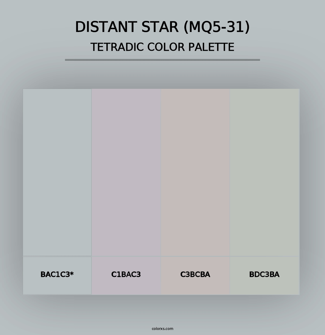 Distant Star (MQ5-31) - Tetradic Color Palette