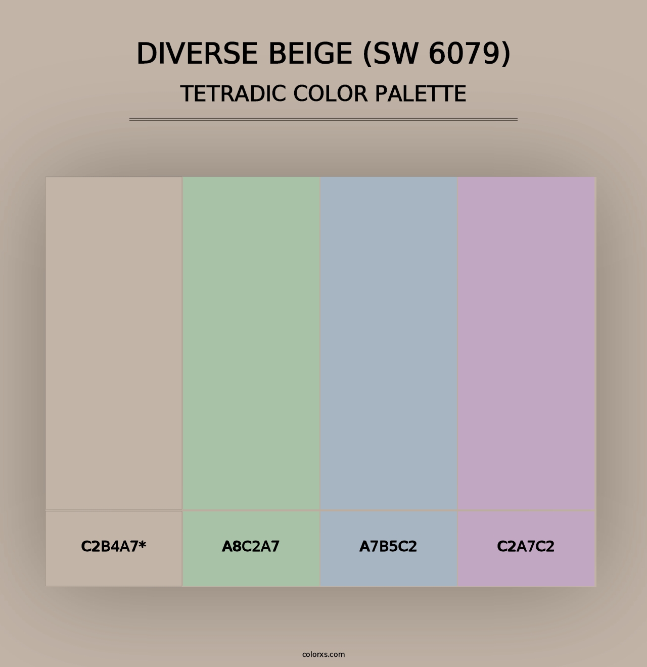 Diverse Beige (SW 6079) - Tetradic Color Palette