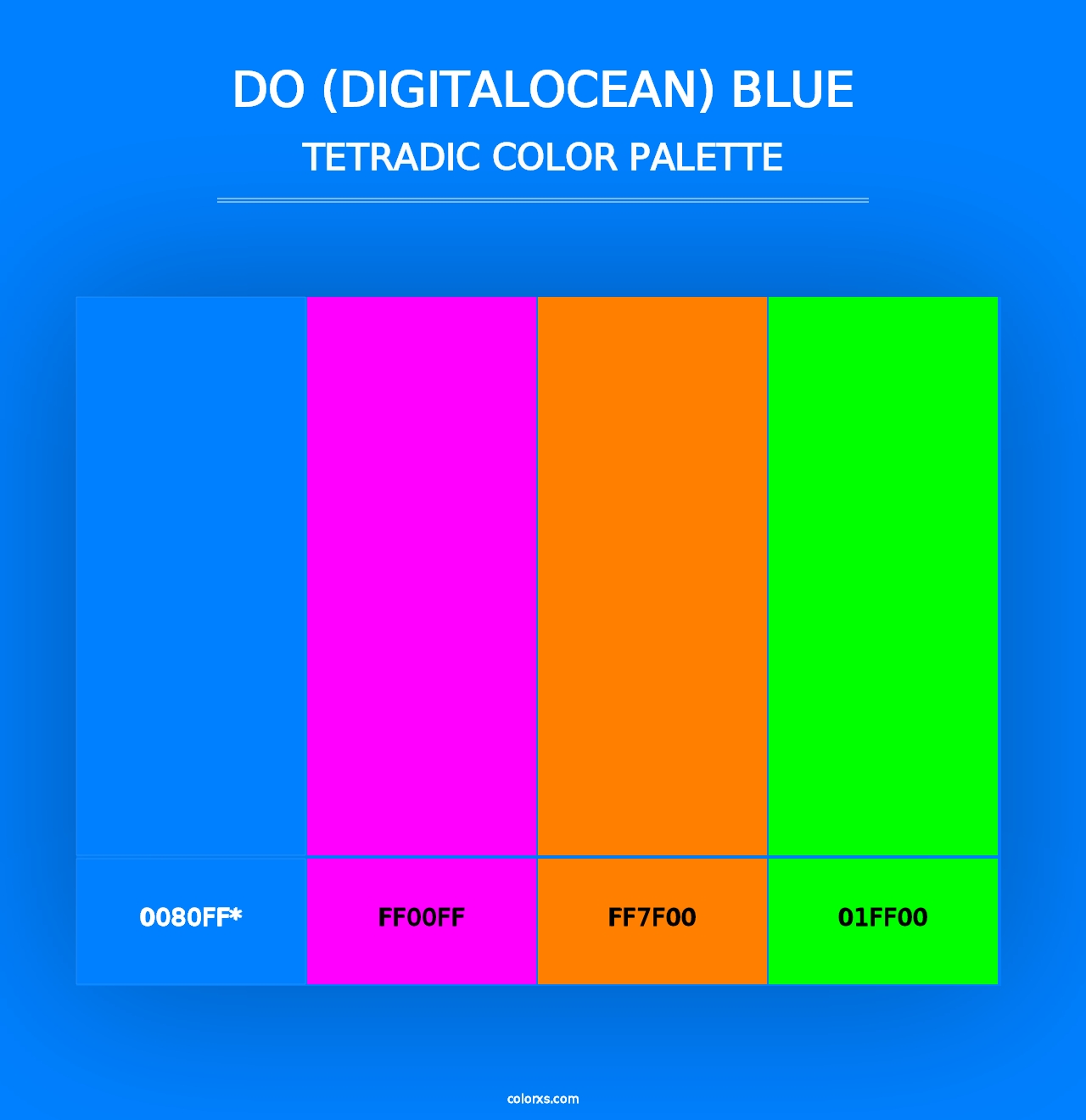 DO (DigitalOcean) Blue - Tetradic Color Palette