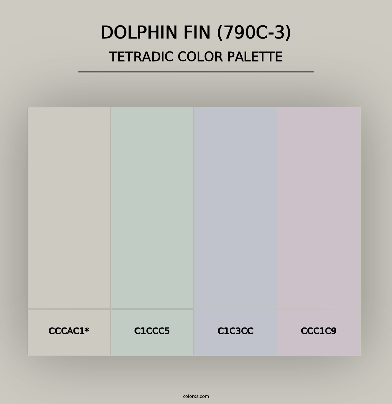 Dolphin Fin (790C-3) - Tetradic Color Palette