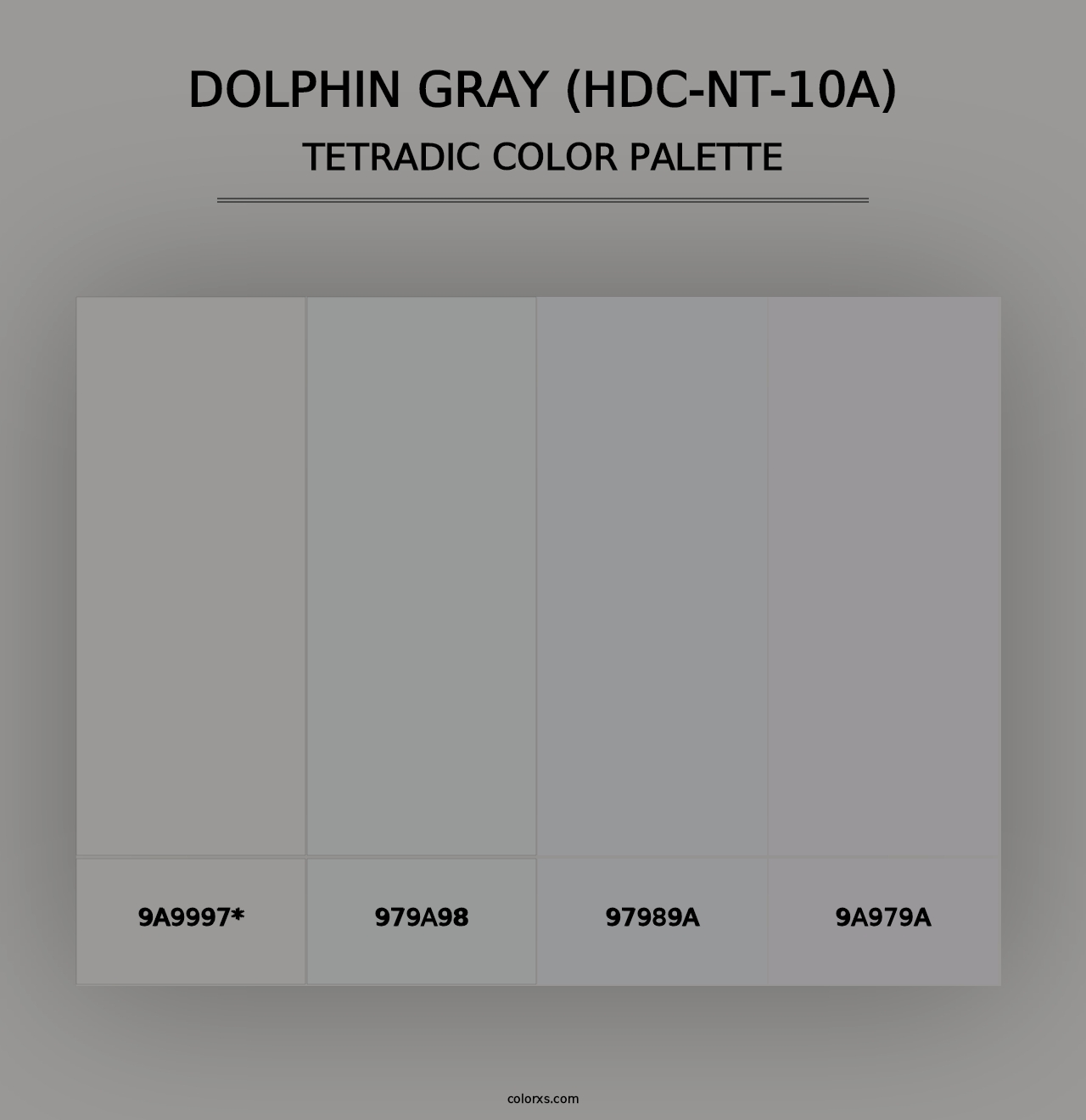 Dolphin Gray (HDC-NT-10A) - Tetradic Color Palette