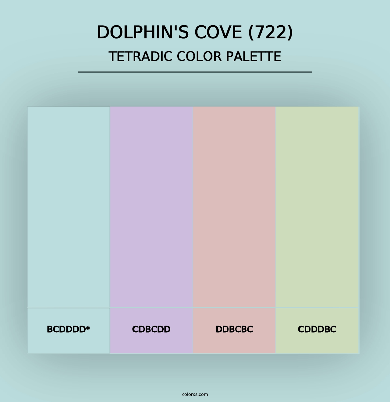 Dolphin's Cove (722) - Tetradic Color Palette