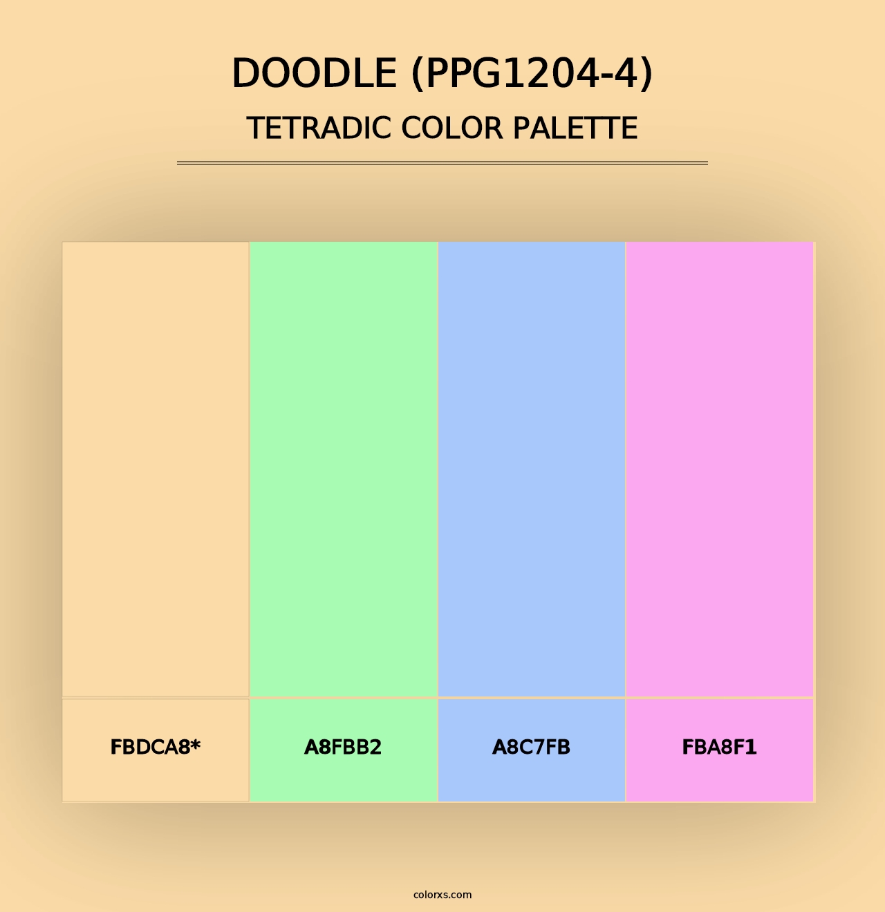 Doodle (PPG1204-4) - Tetradic Color Palette